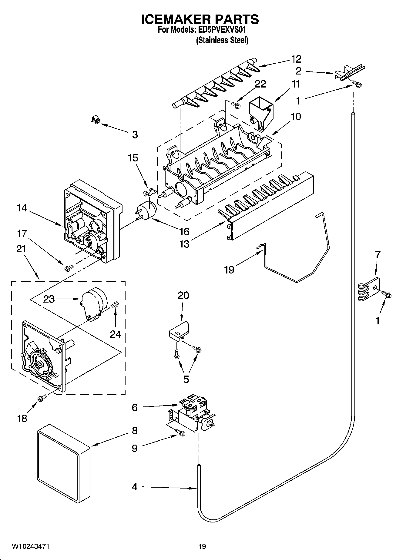 12 - ICEMAKER PARTS, OPTIONAL PARTS (NOT INCLUDED)