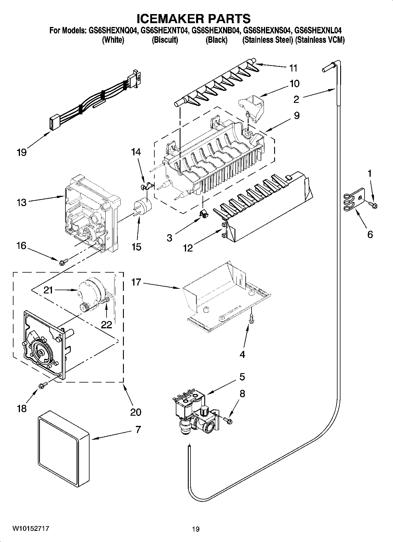 12 - ICEMAKER PARTS, OPTIONAL PARTS (NOT INCLUDED)