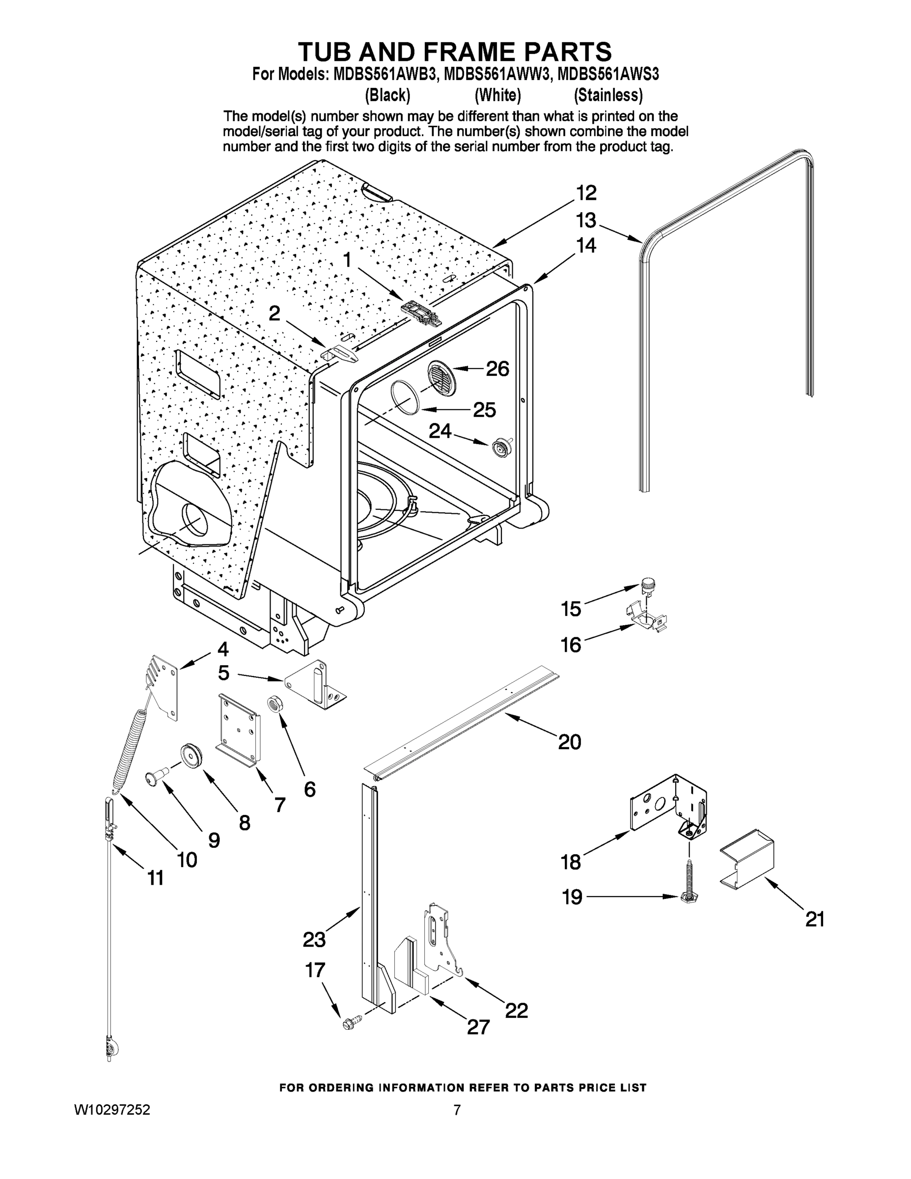 07 - TUB AND FRAME PARTS