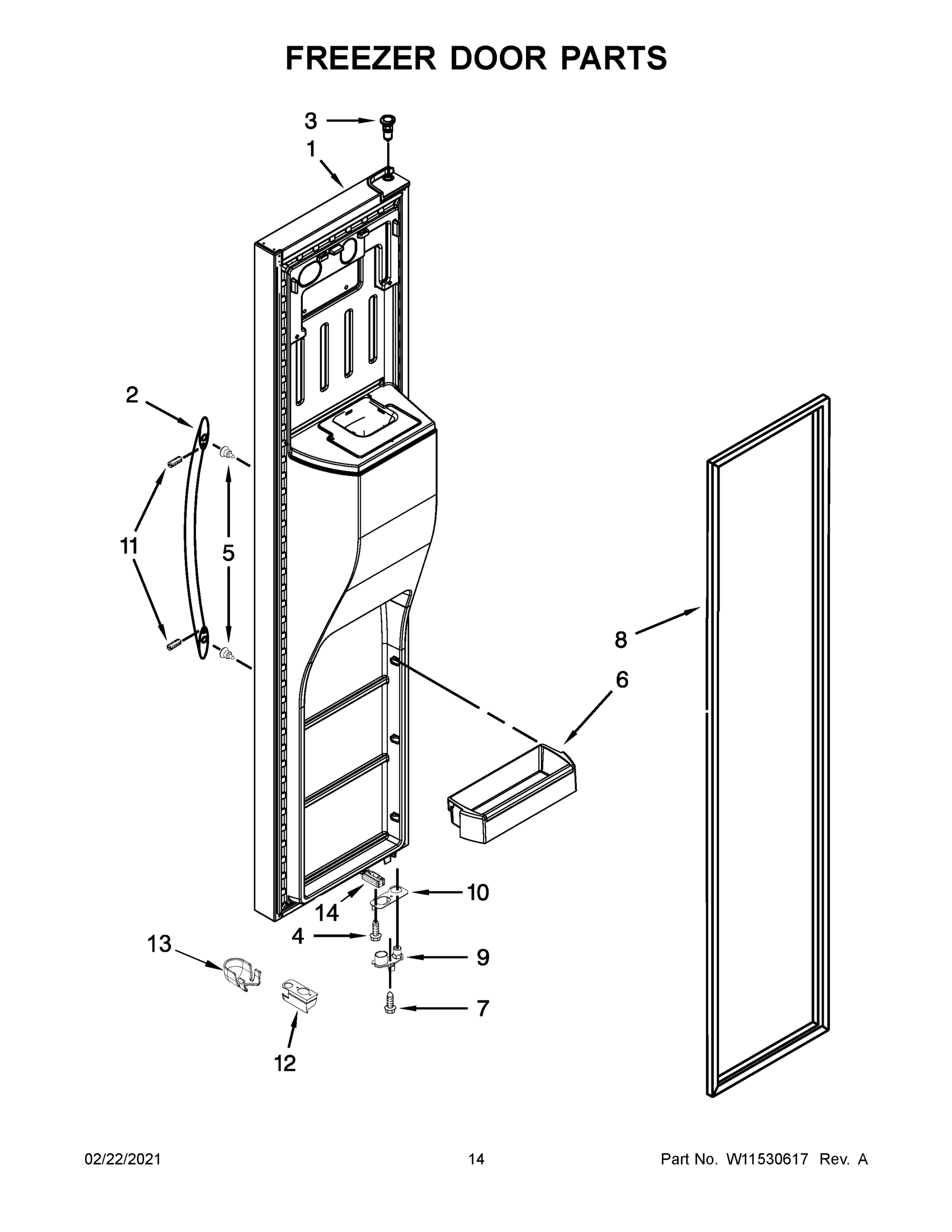 08 - FREEZER DOOR PARTS