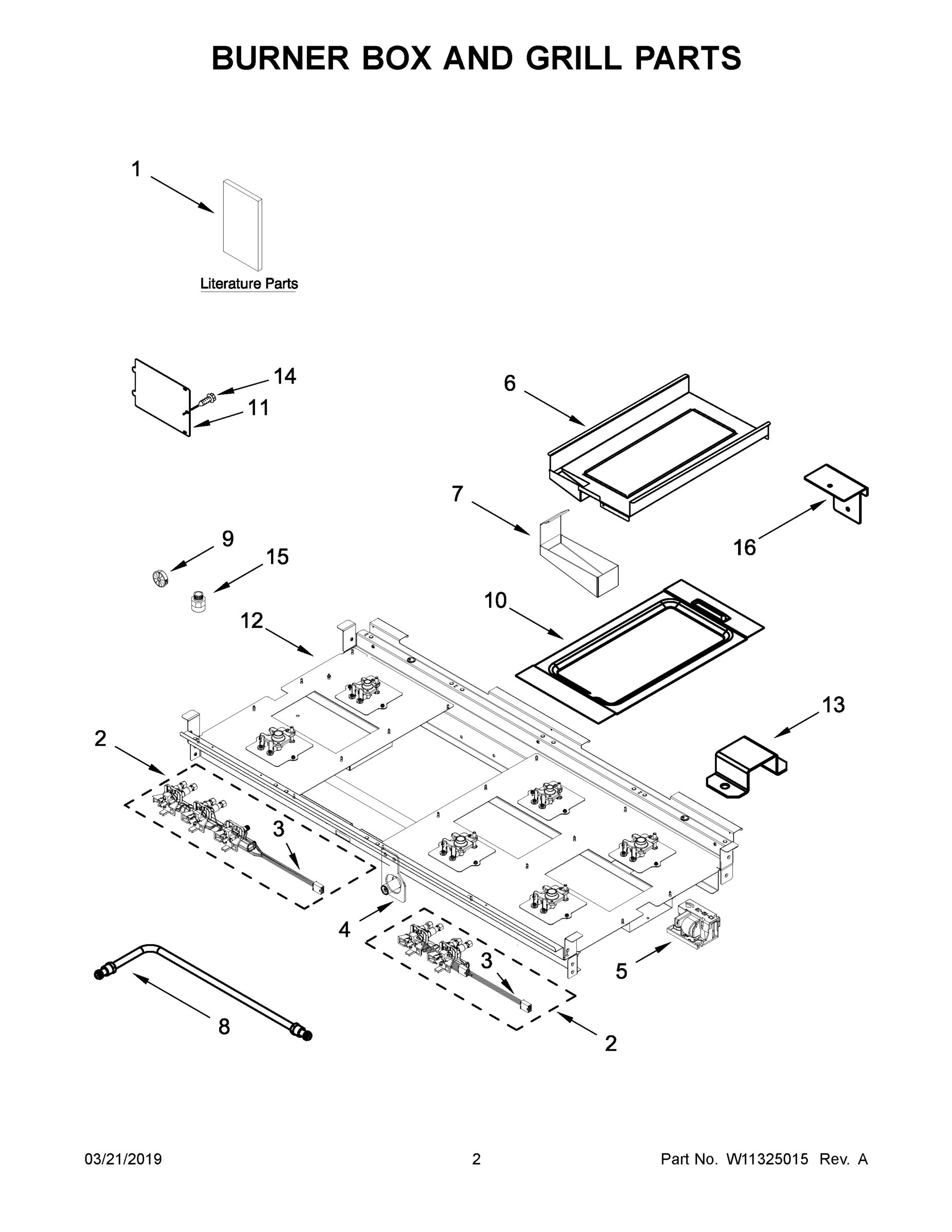 02 - BURNER BOX AND GRILL PARTS