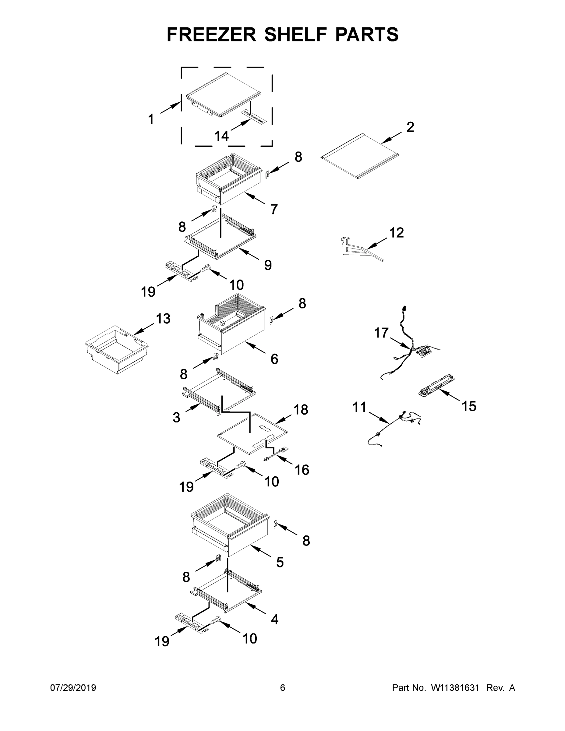 04 - FREEZER SHELF PARTS