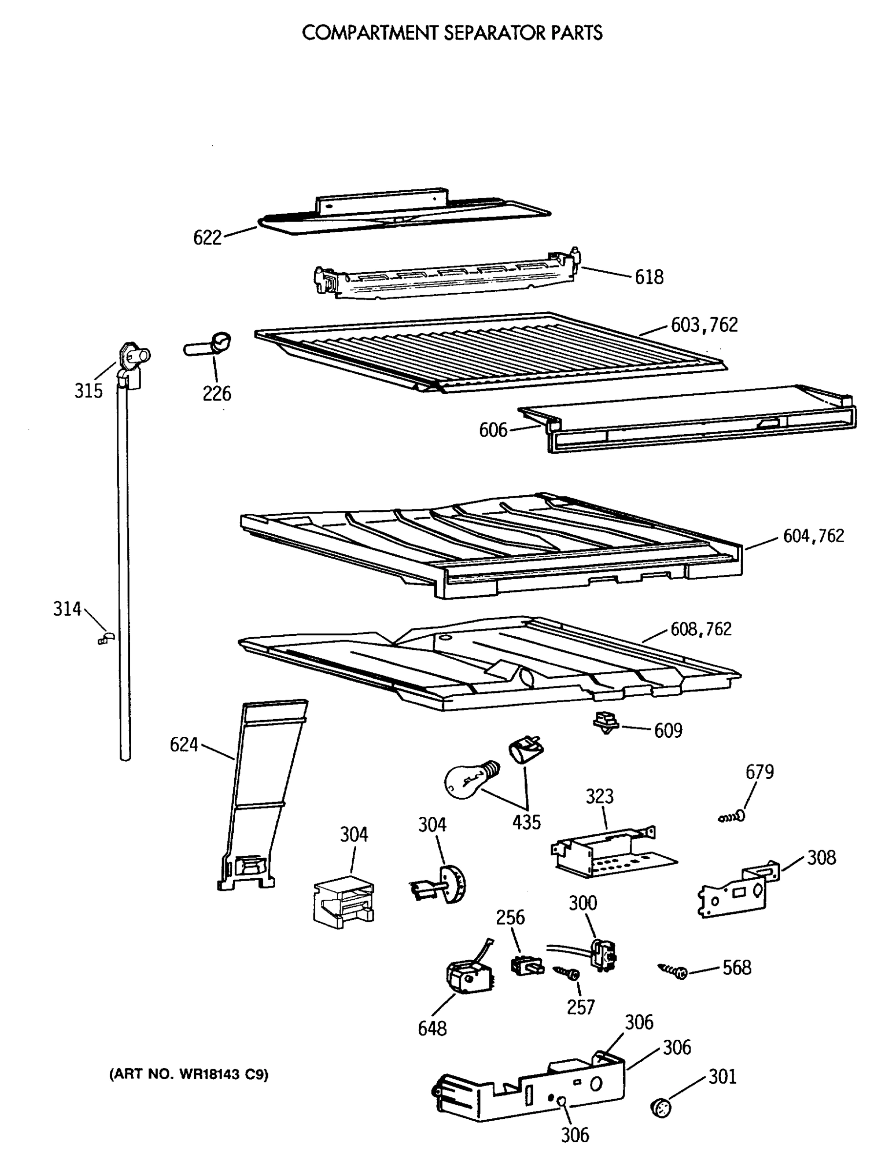 COMPARTMENT SEPARATOR PARTS