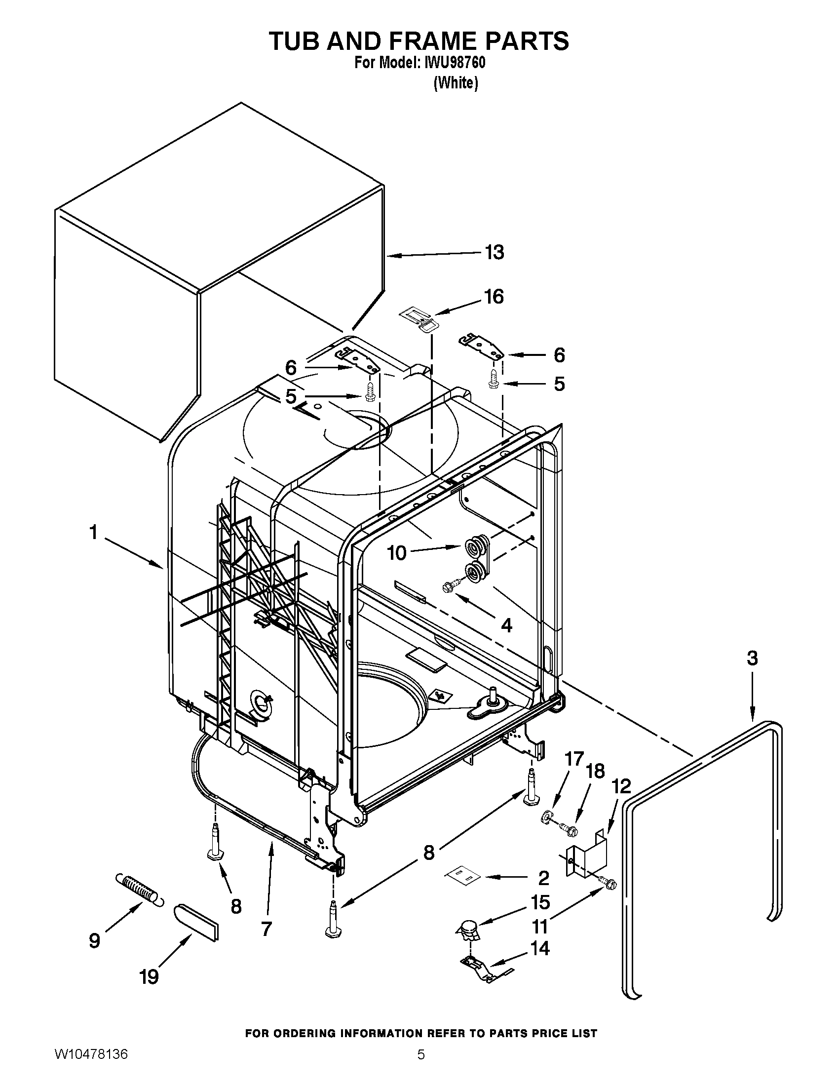 05 - TUB AND FRAME PARTS