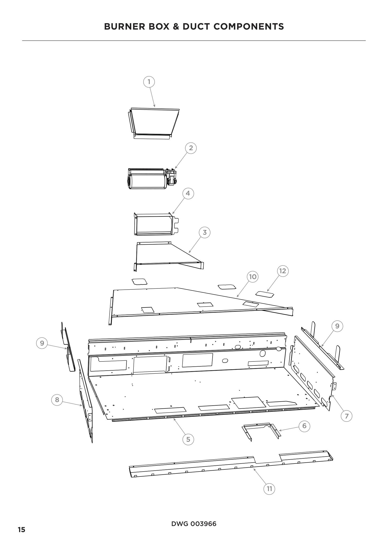 BURNER BOX & DUCT COMPONENTS