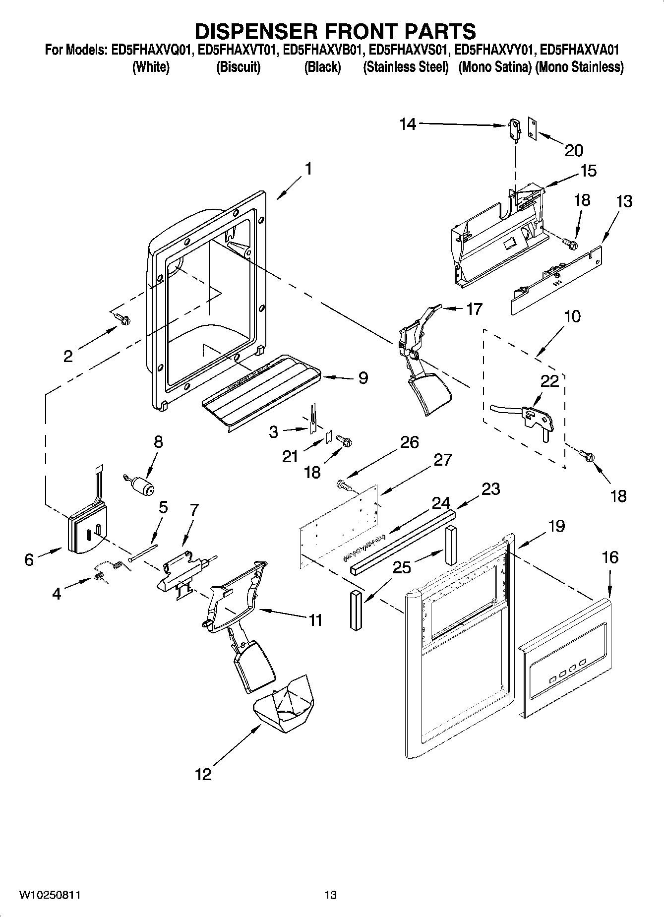 08 - DISPENSER FRONT PARTS