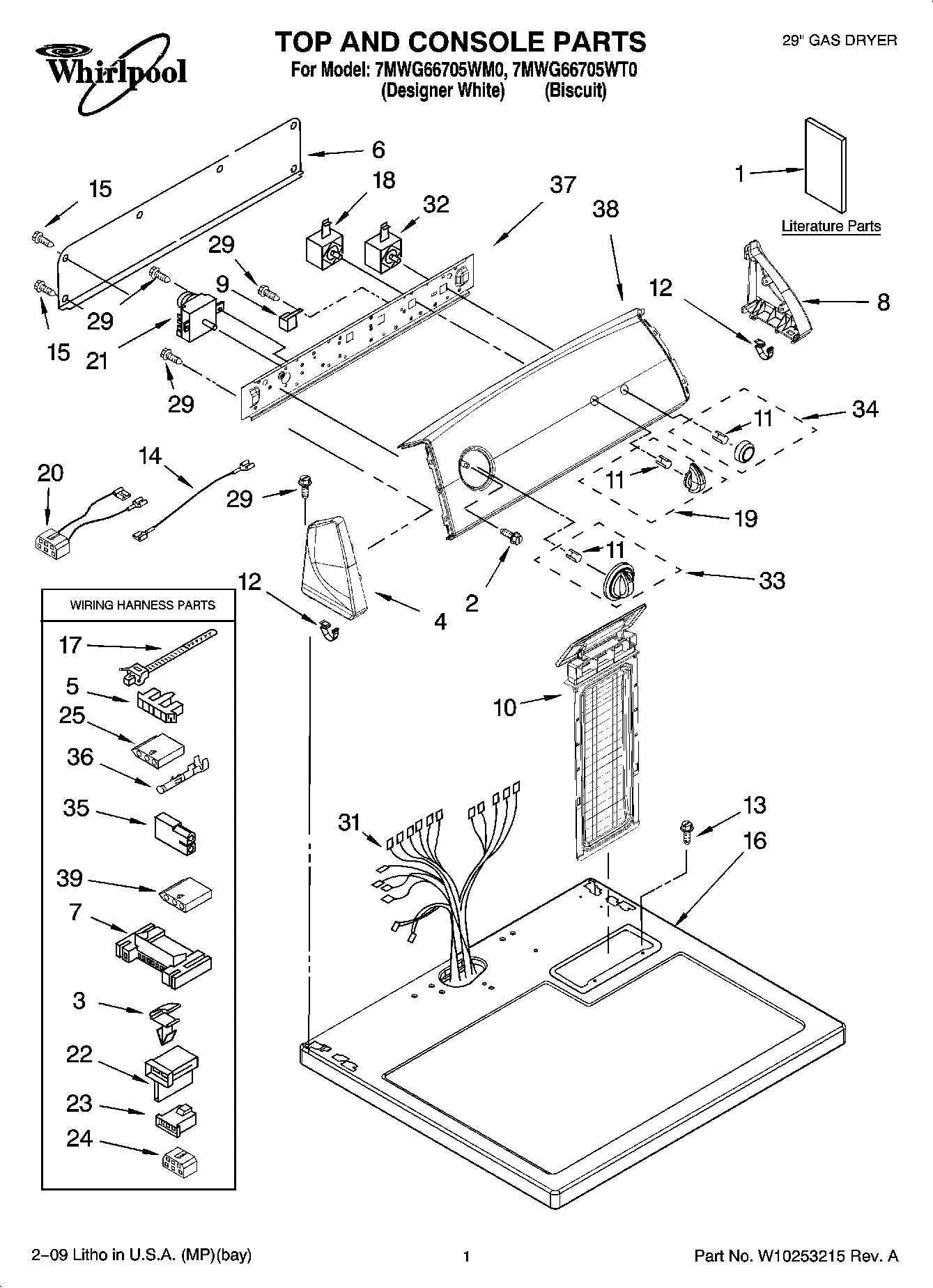 01 - TOP AND CONSOLE PARTS