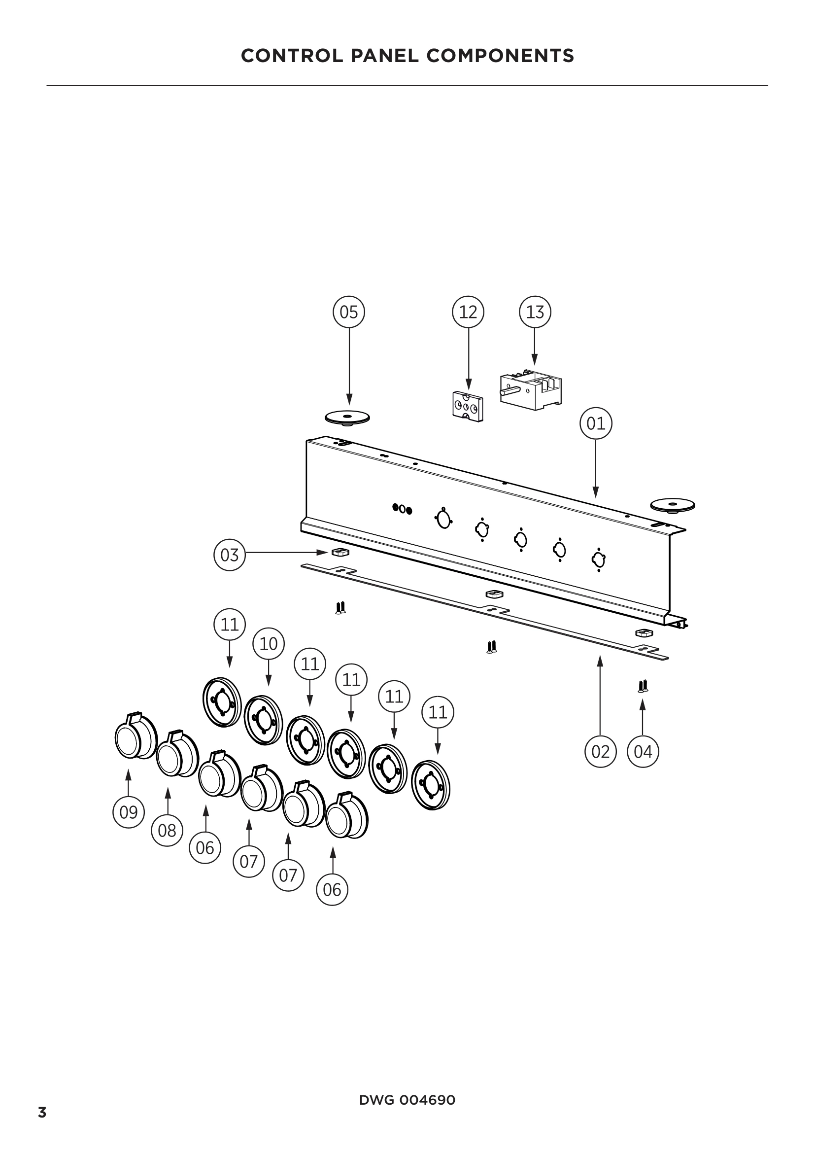 CONTROL PANEL COMPONENTS