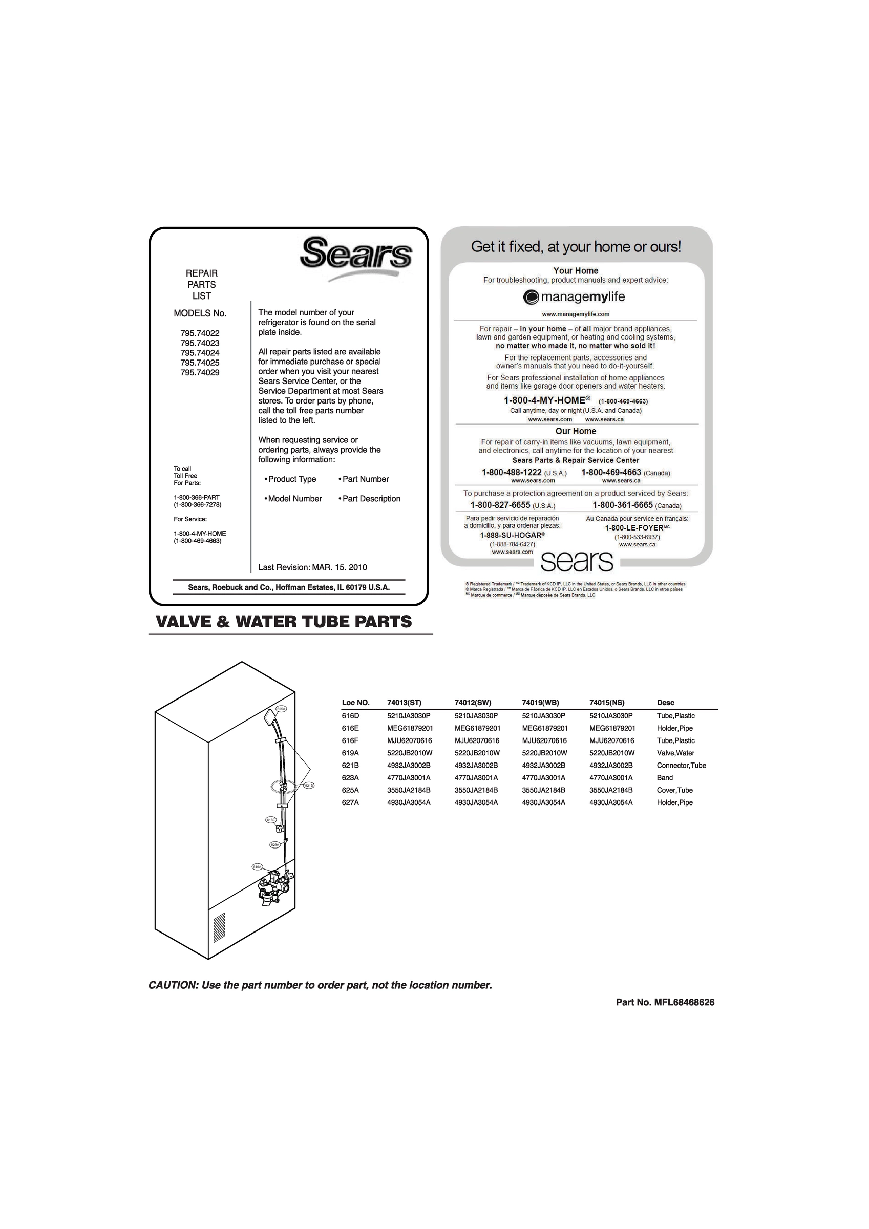 VALVE & WATER TUBE PARTS