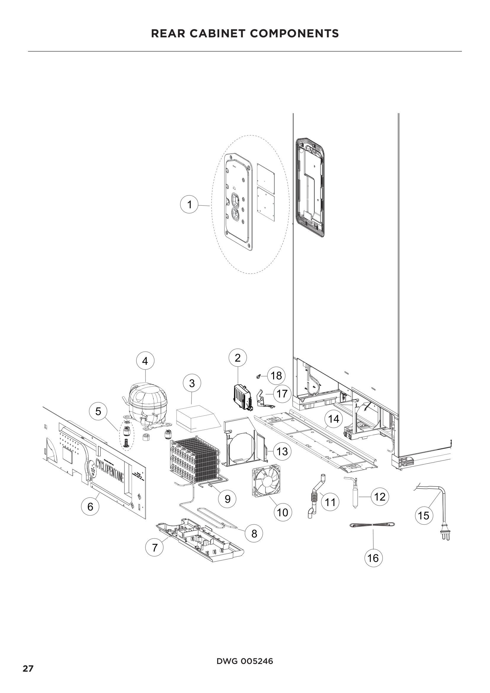 REAR CABINET COMPONENTS