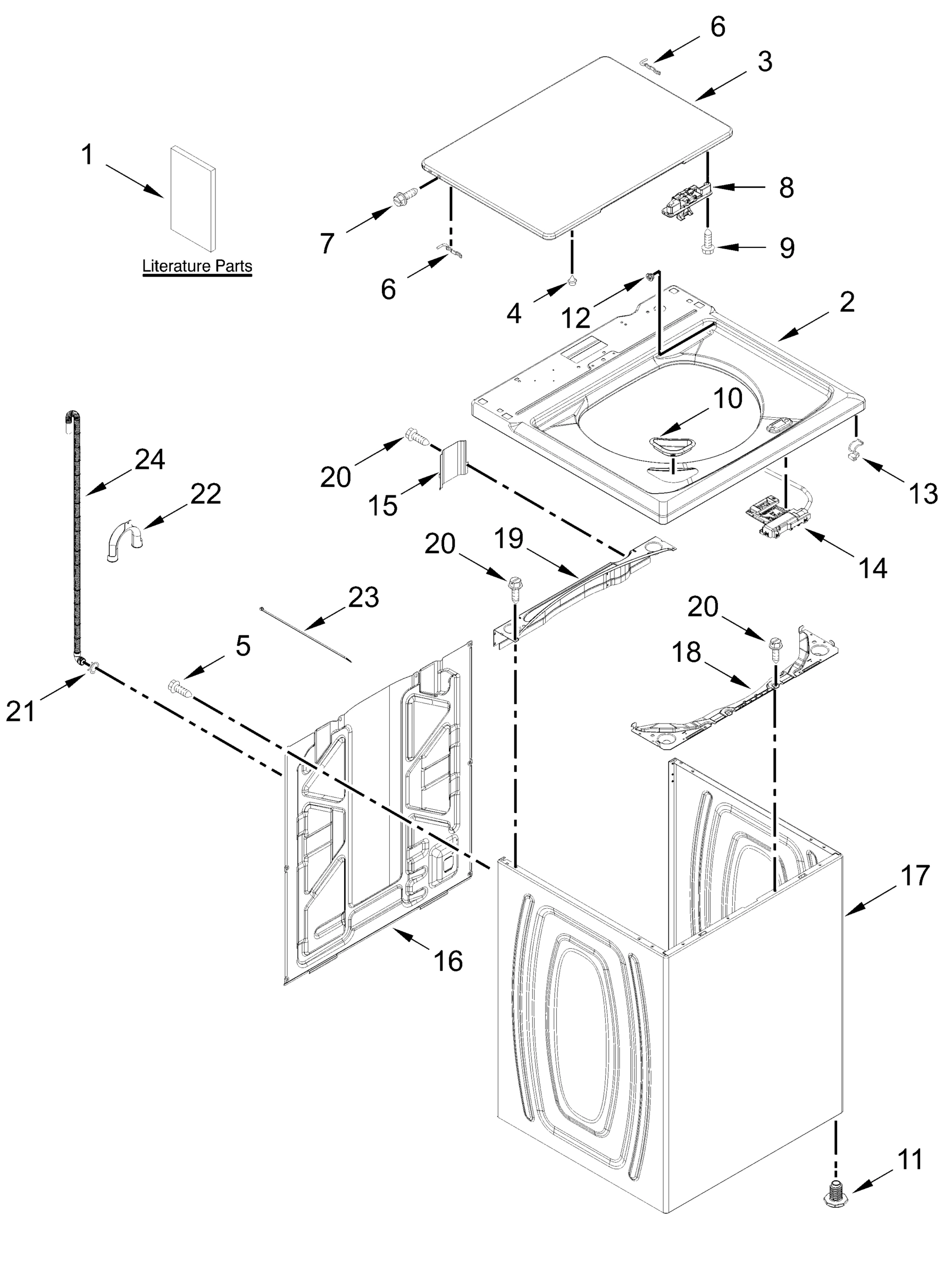 TOP AND CABINET PARTS