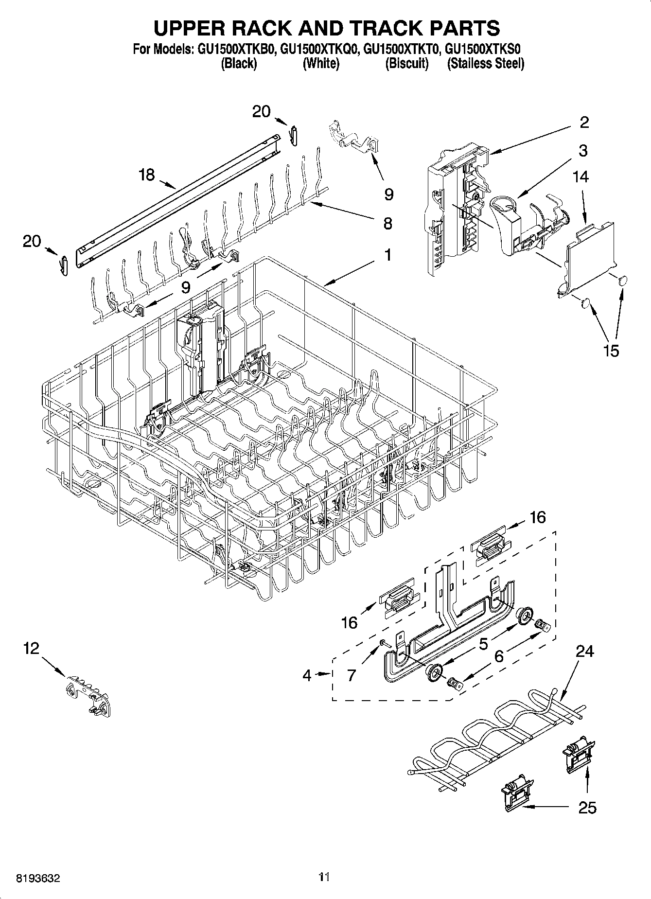09 - UPPER RACK AND TRACK PARTS