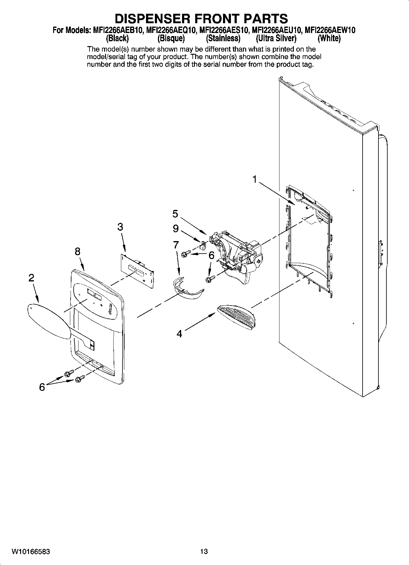 07 - DISPENSER FRONT PARTS