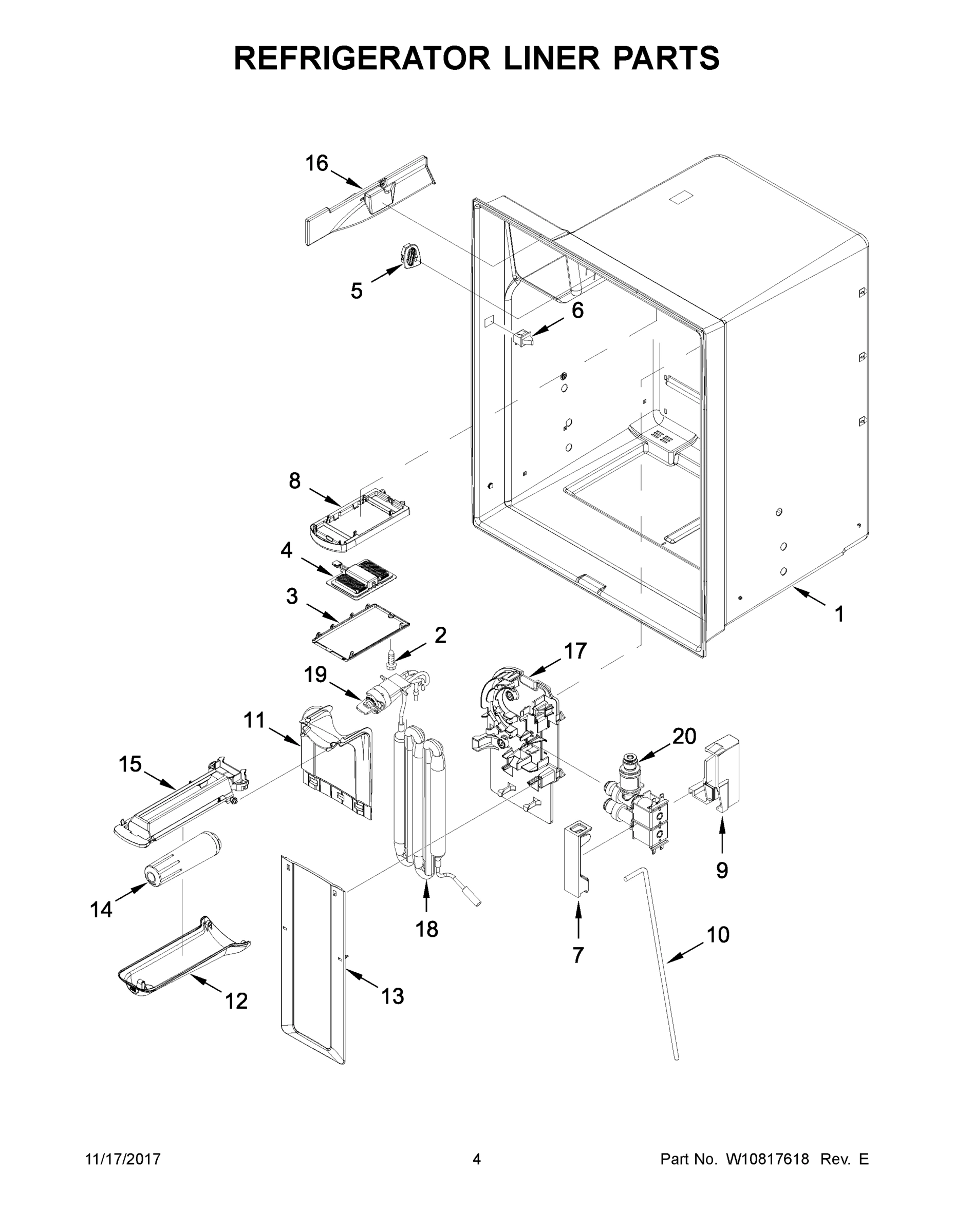 03 - REFRIGERATOR LINER PARTS