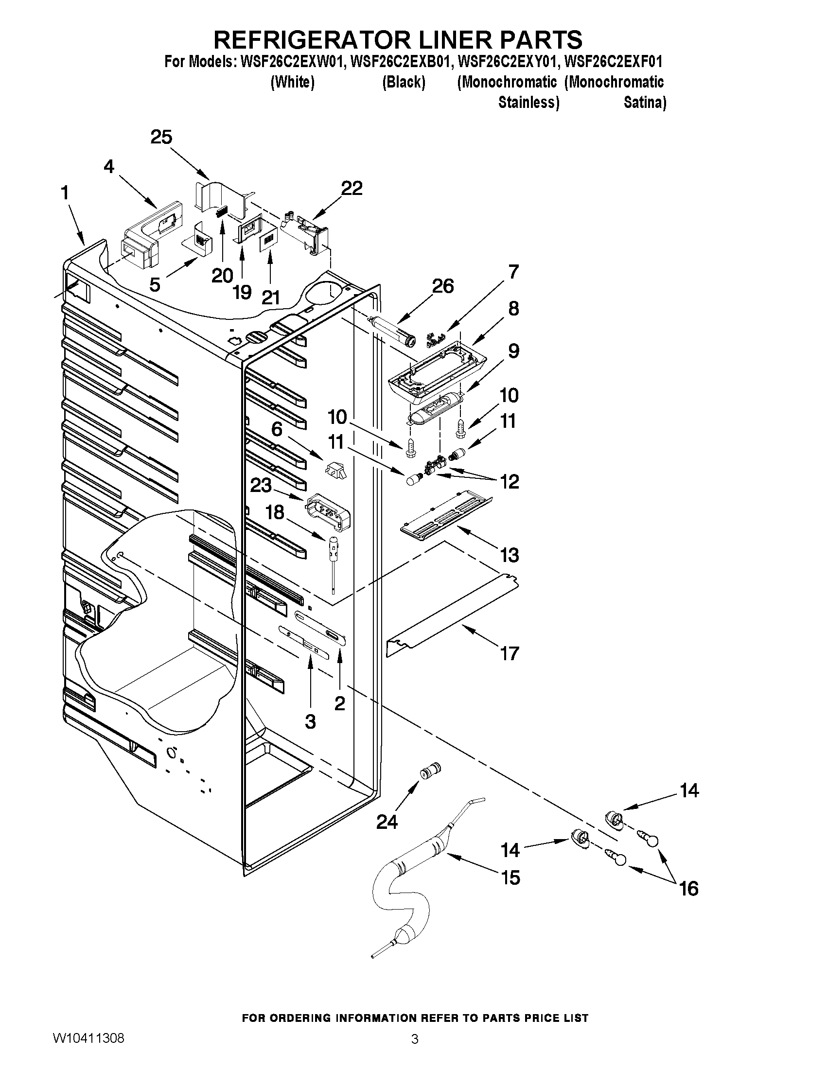 02 - REFRIGERATOR LINER PARTS
