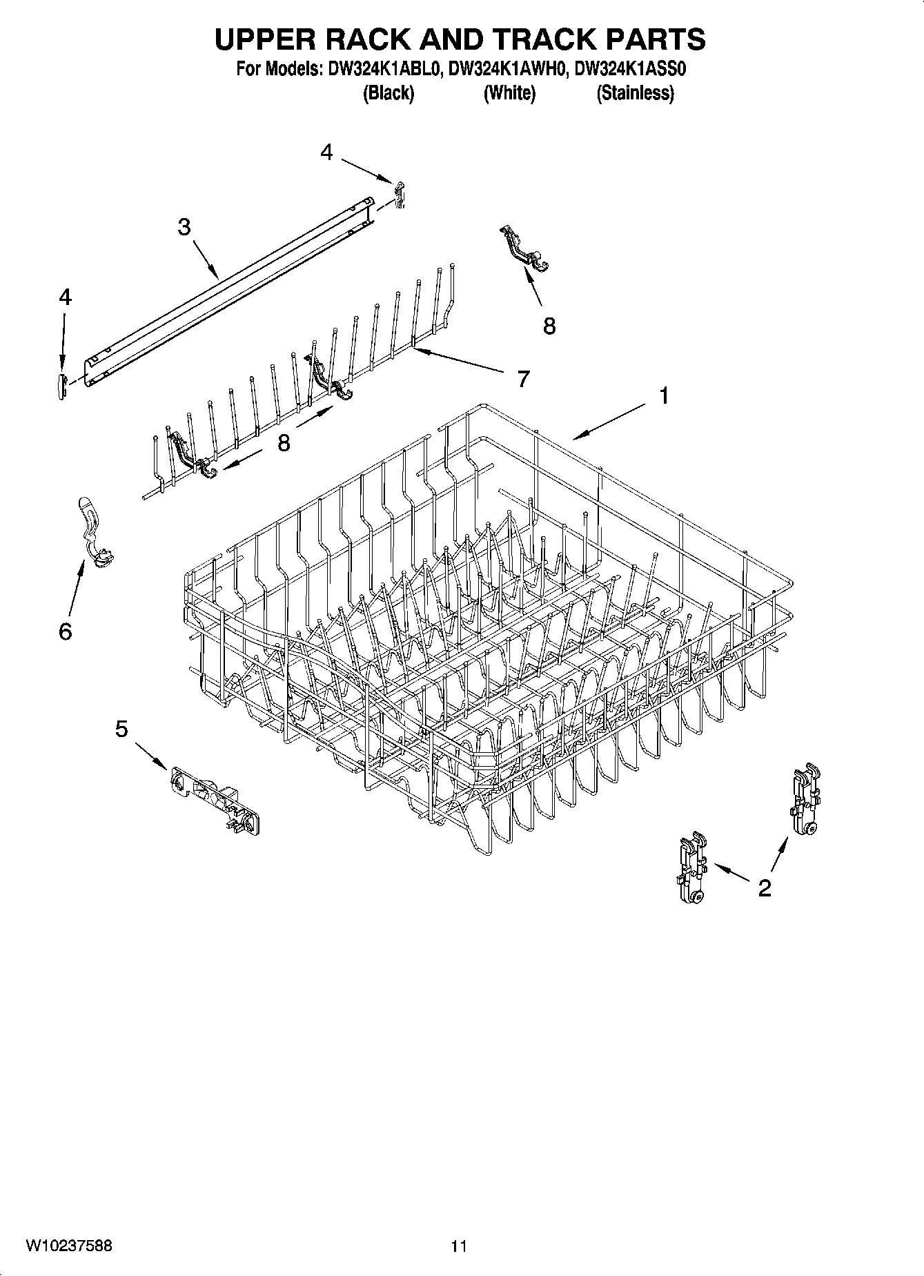 09 - UPPER RACK AND TRACK PARTS