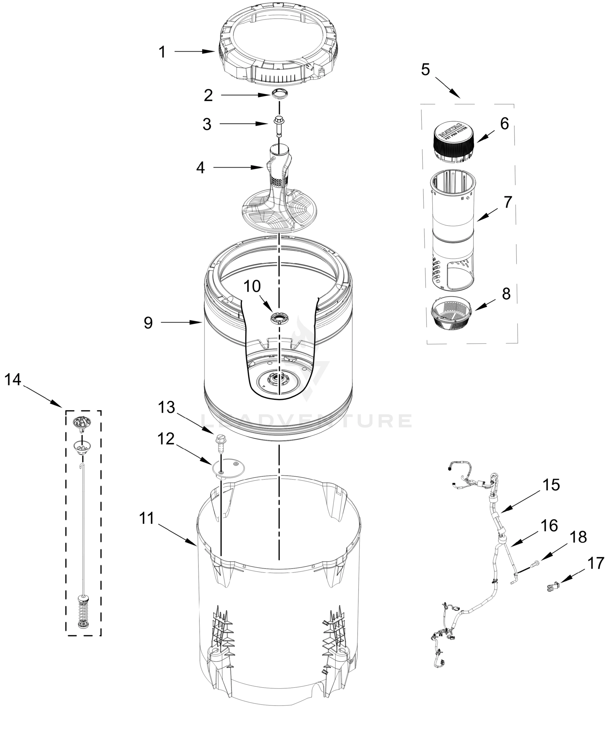 BASKET AND TUB PARTS