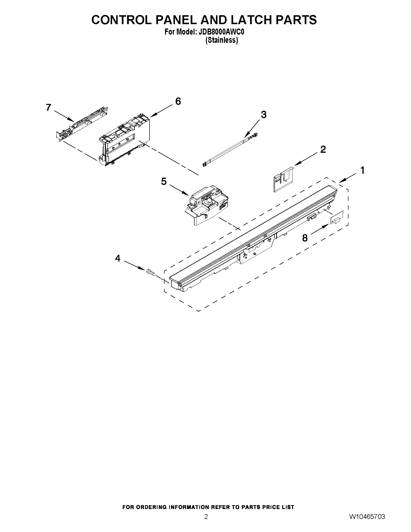 02 - CONTROL PANEL AND LATCH PARTS