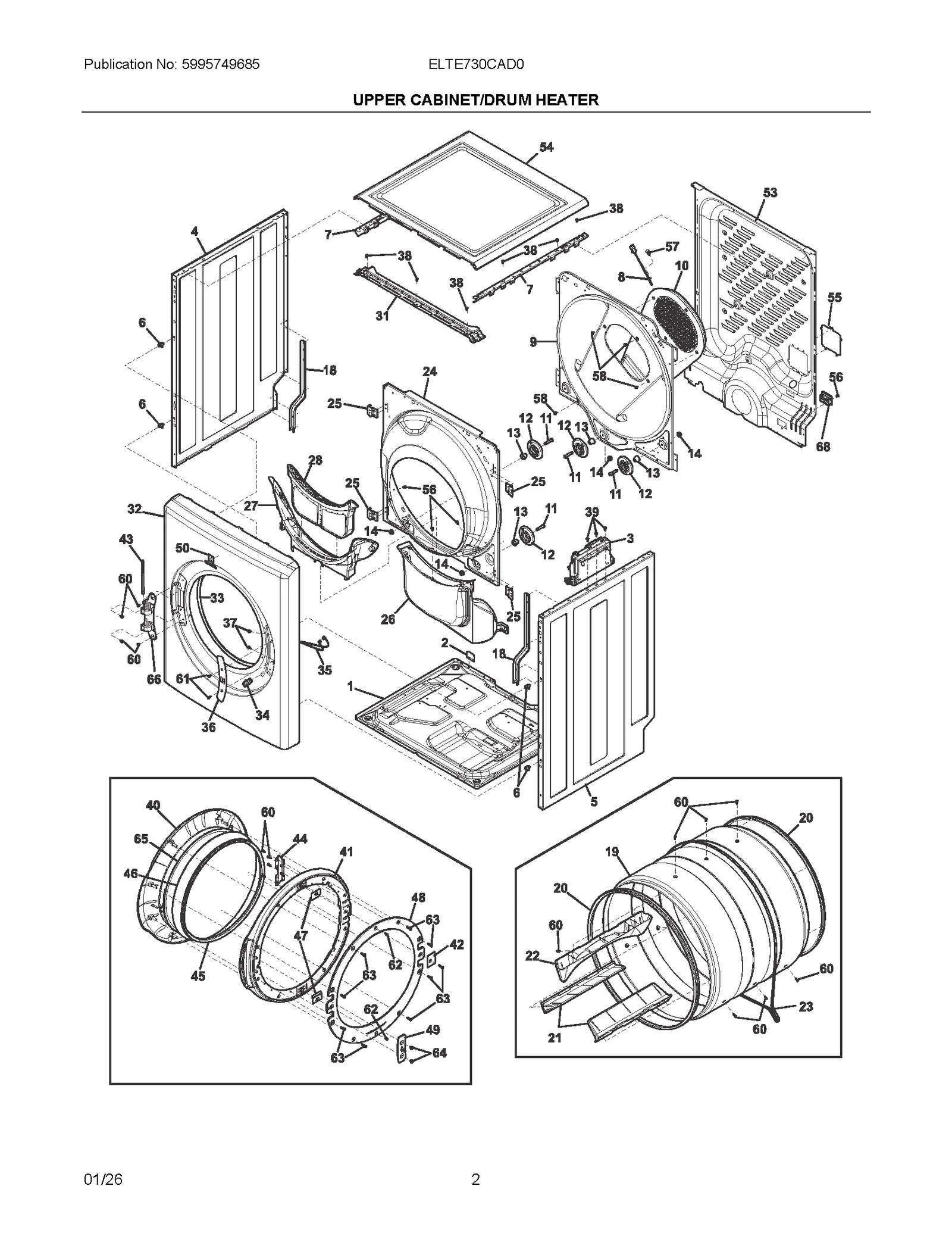 UPPER CABINET/DRUM HEATER