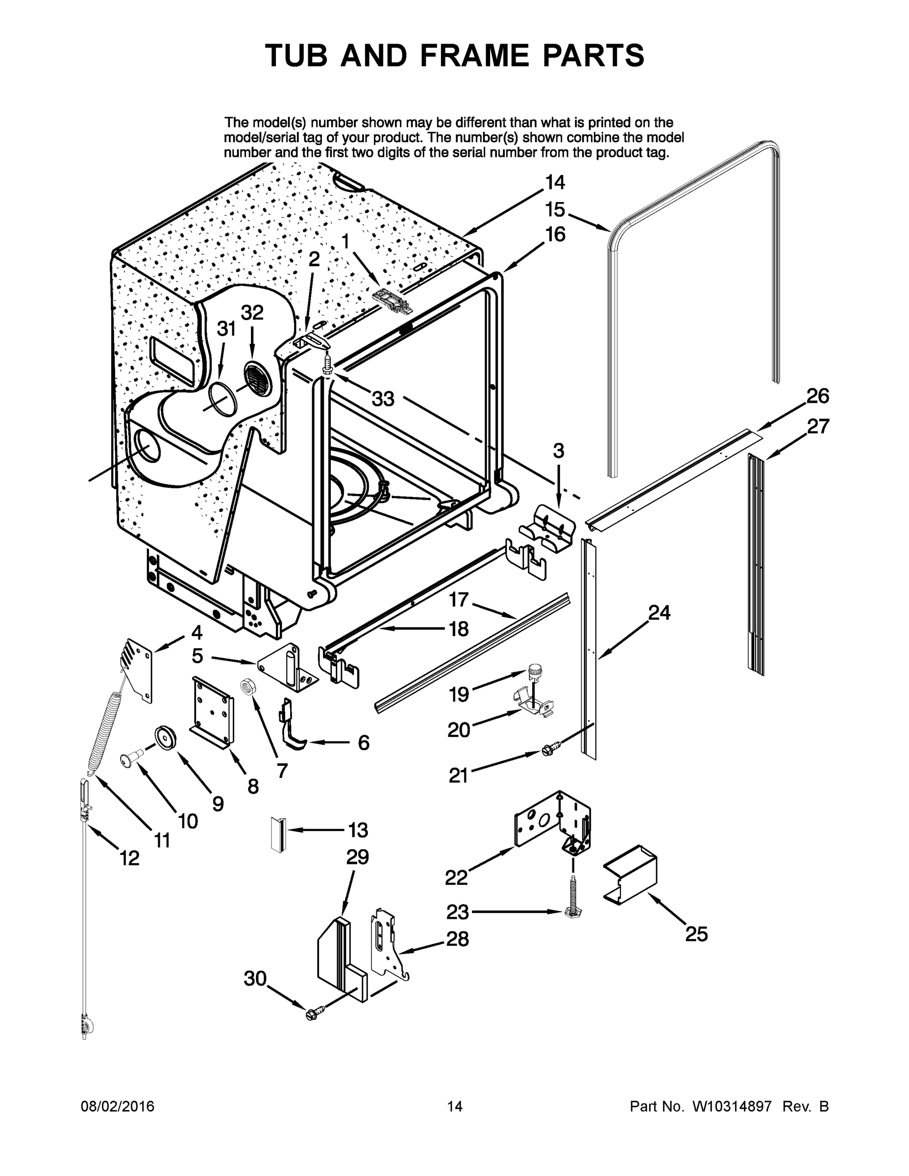 08 - TUB AND FRAME PARTS