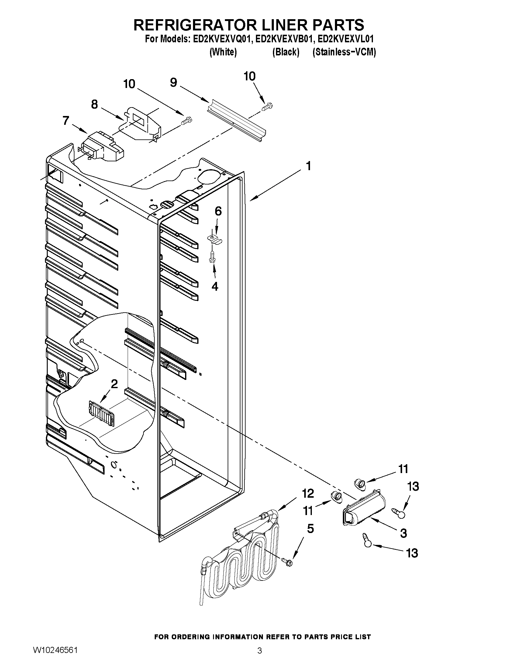 02 - REFRIGERATOR LINER PARTS