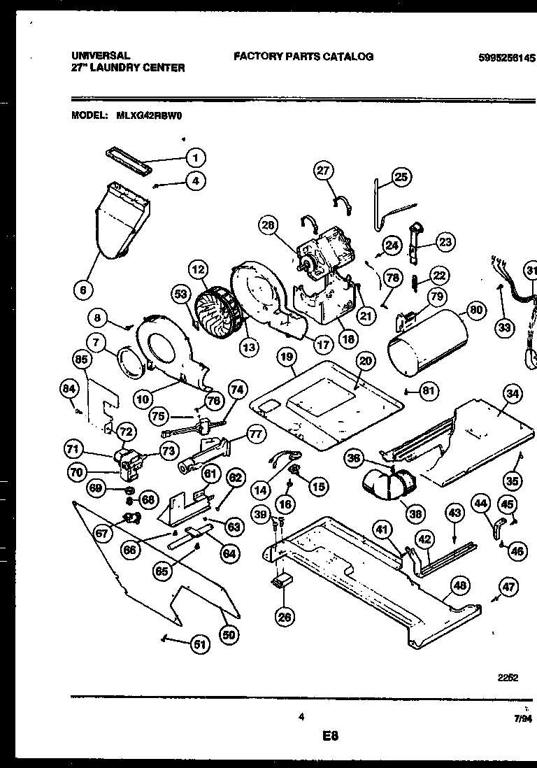 03 - MOTOR, BLOWER AND IDLER ARM ASSEMBL
