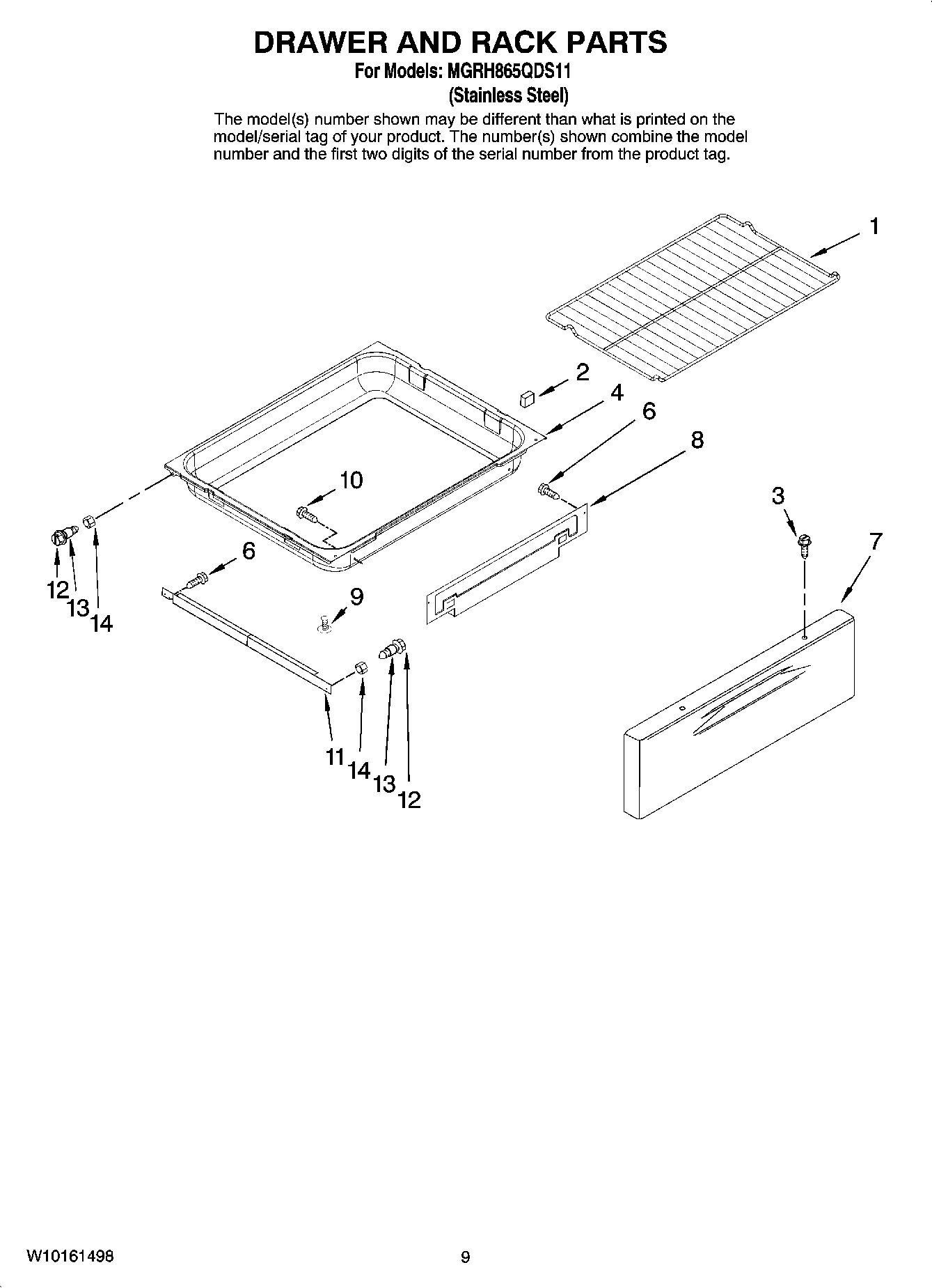 06 - DRAWER AND RACK PARTS, OPTIONAL PARTS (NOT INCLUDED)