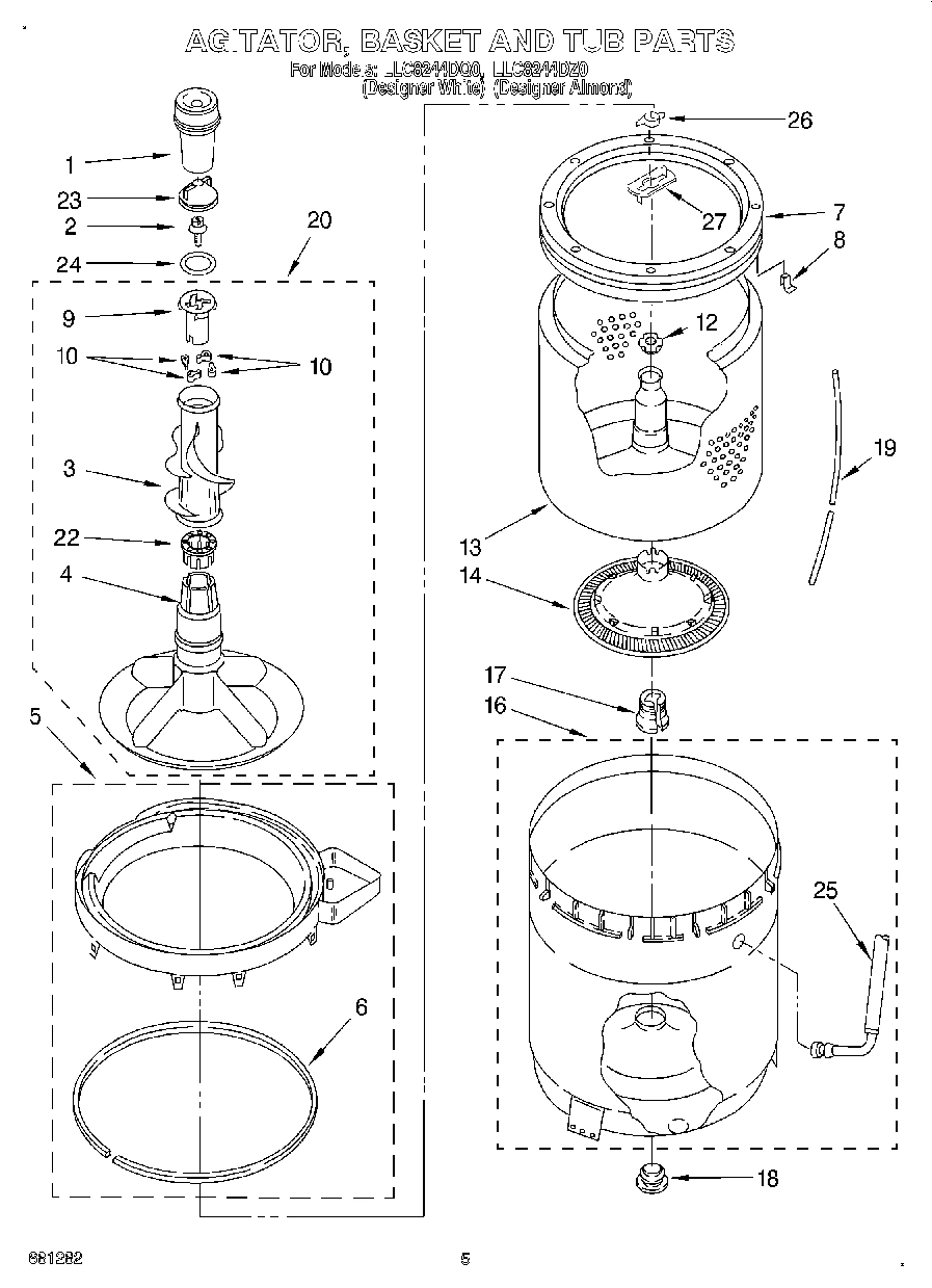03 - AGITATOR, BASKET AND TUB