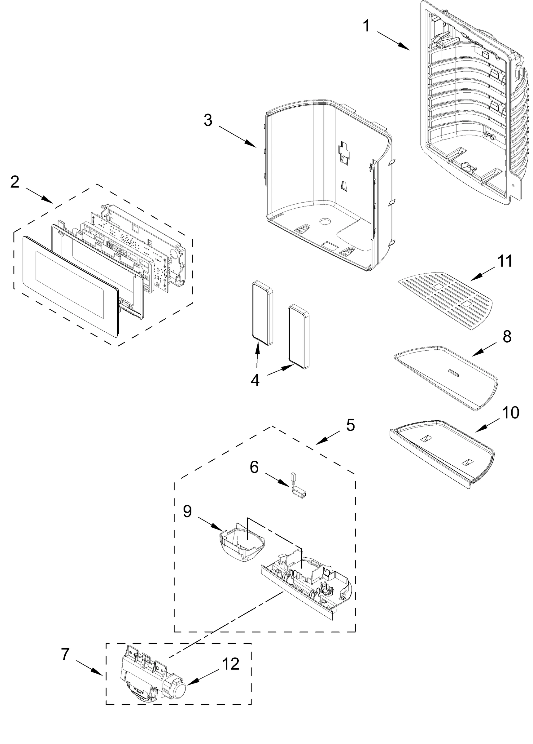 DISPENSER FRONT PARTS