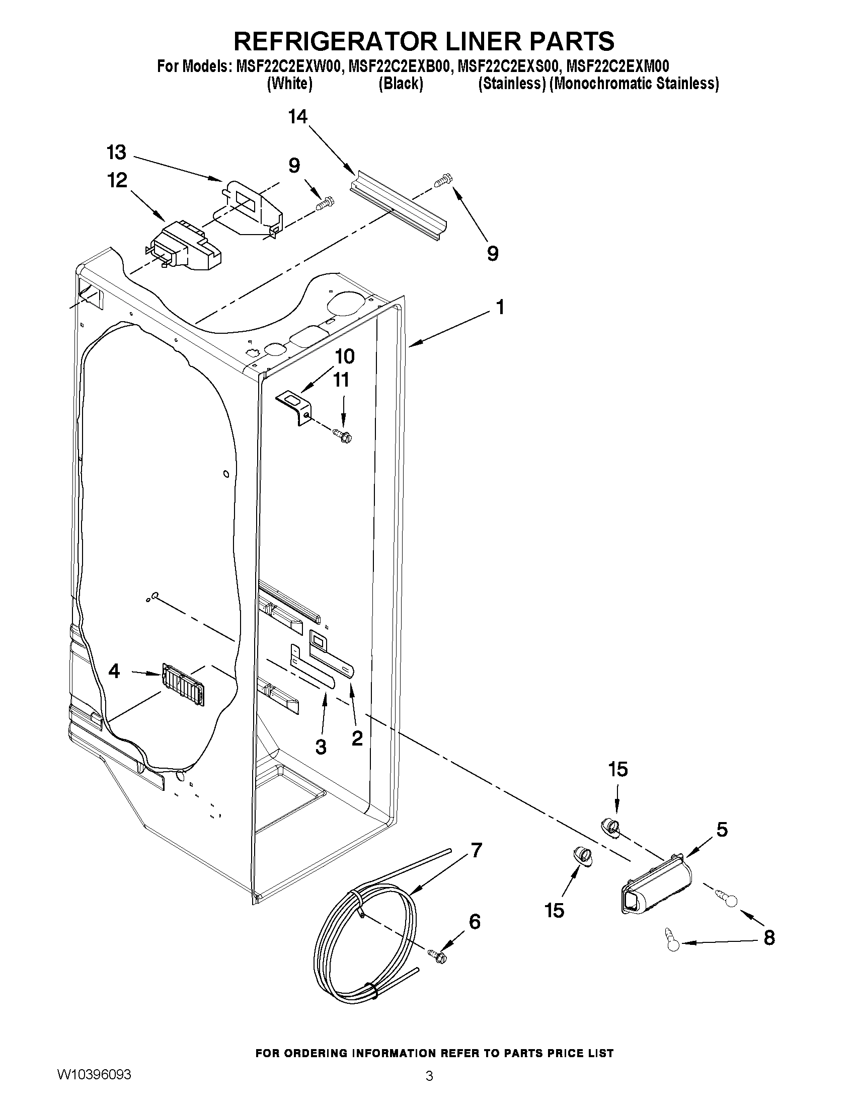 02 - REFRIGERATOR LINER PARTS