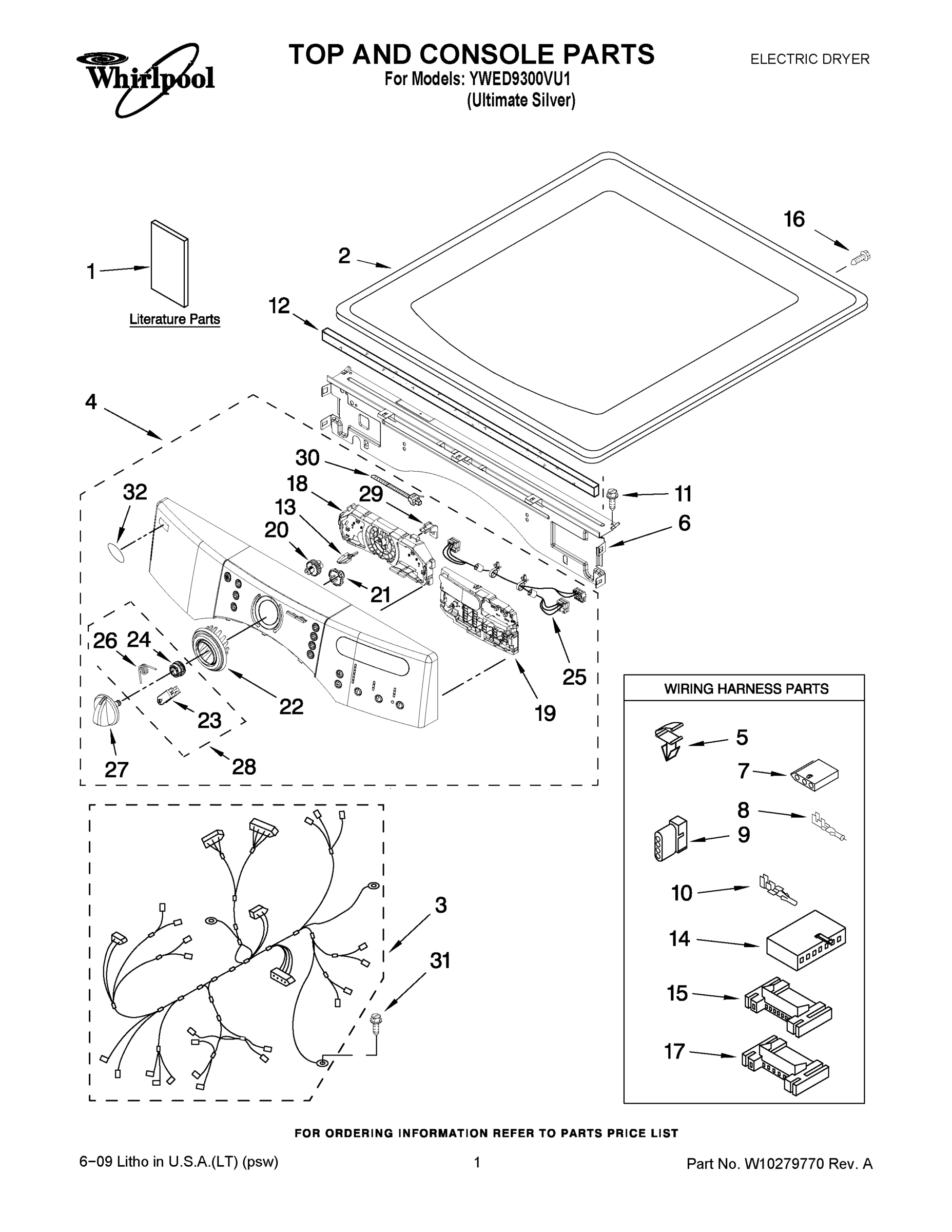 01 - TOP AND CONSOLE PARTS