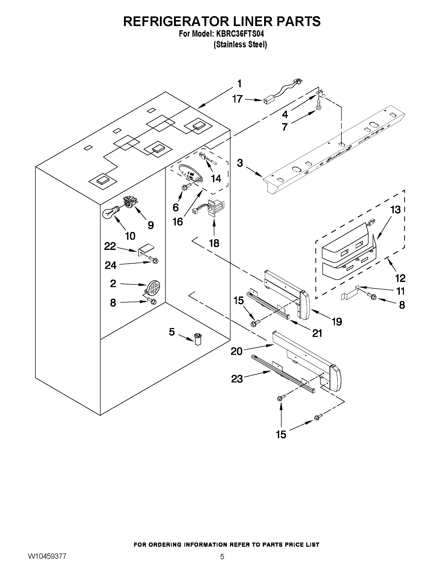 04 - REFRIGERATOR LINER PARTS