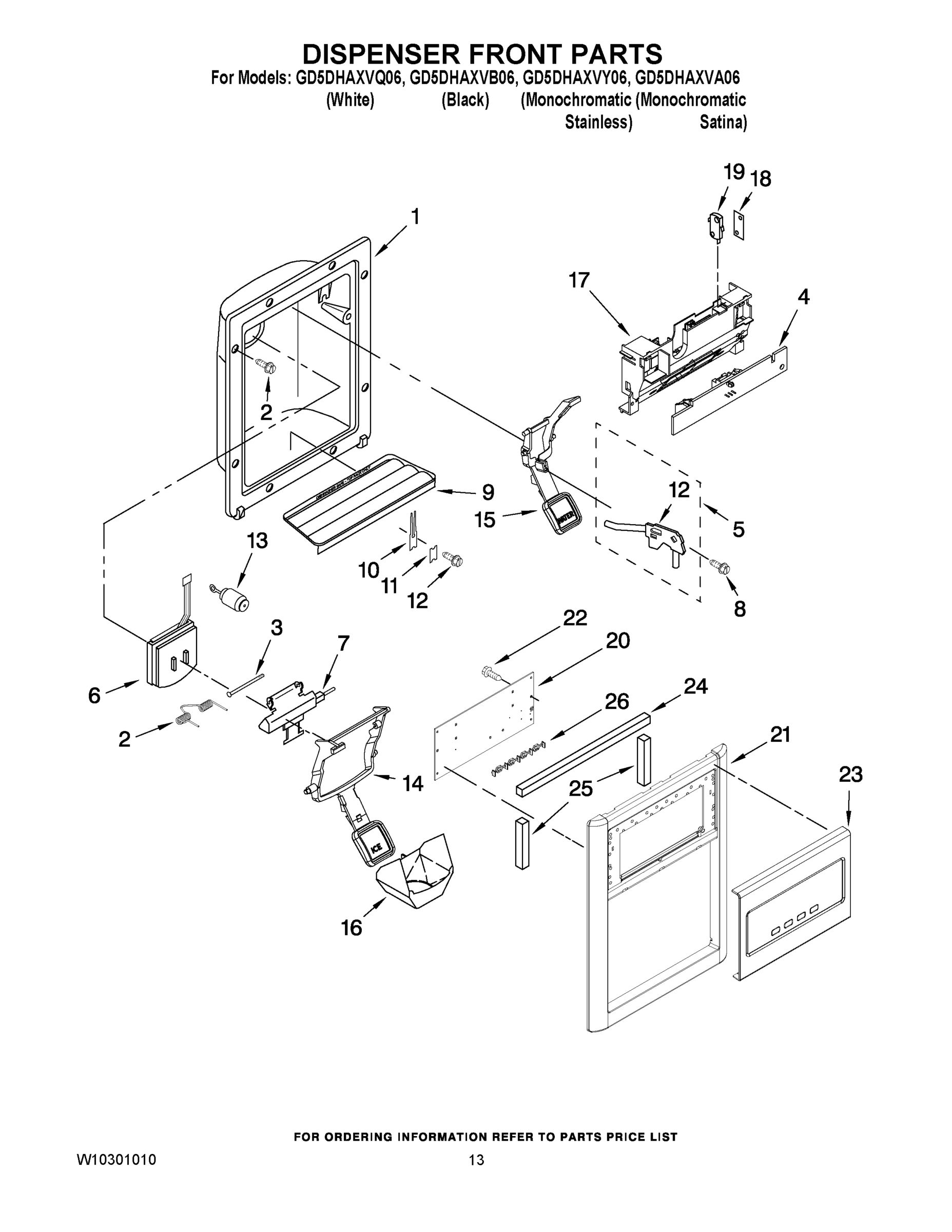 08 - DISPENSER FRONT PARTS