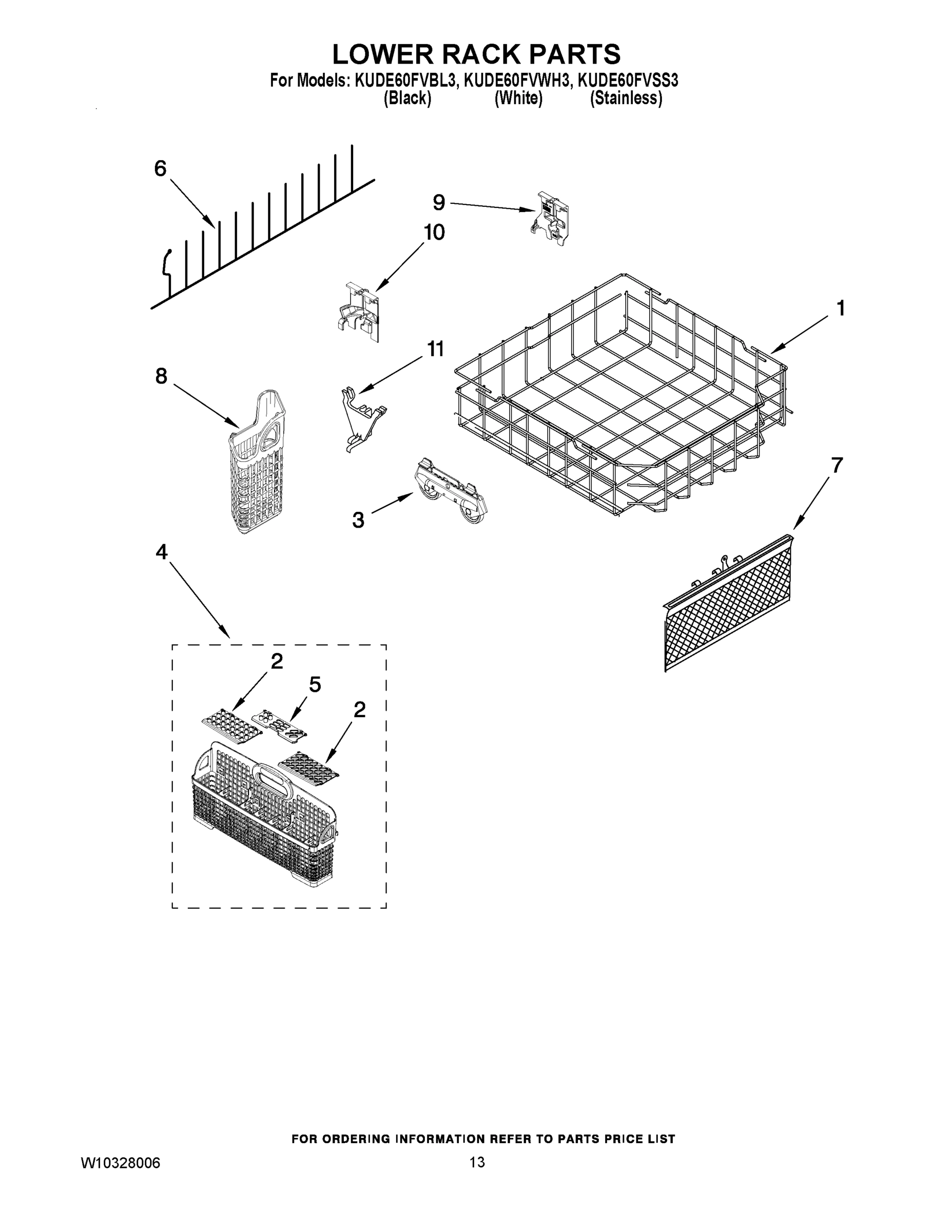 10 - LOWER RACK PARTS