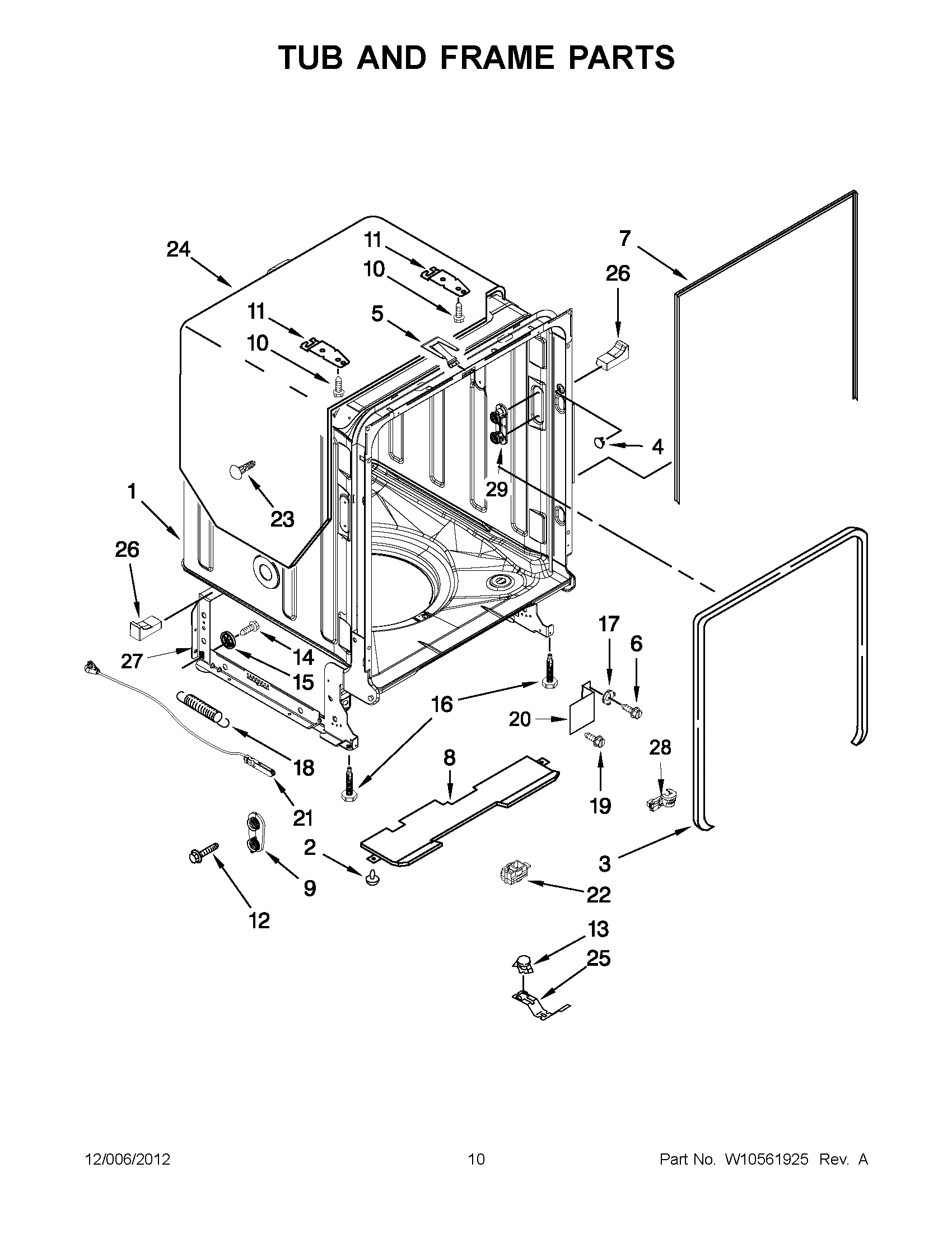 05 - TUB AND FRAME PARTS