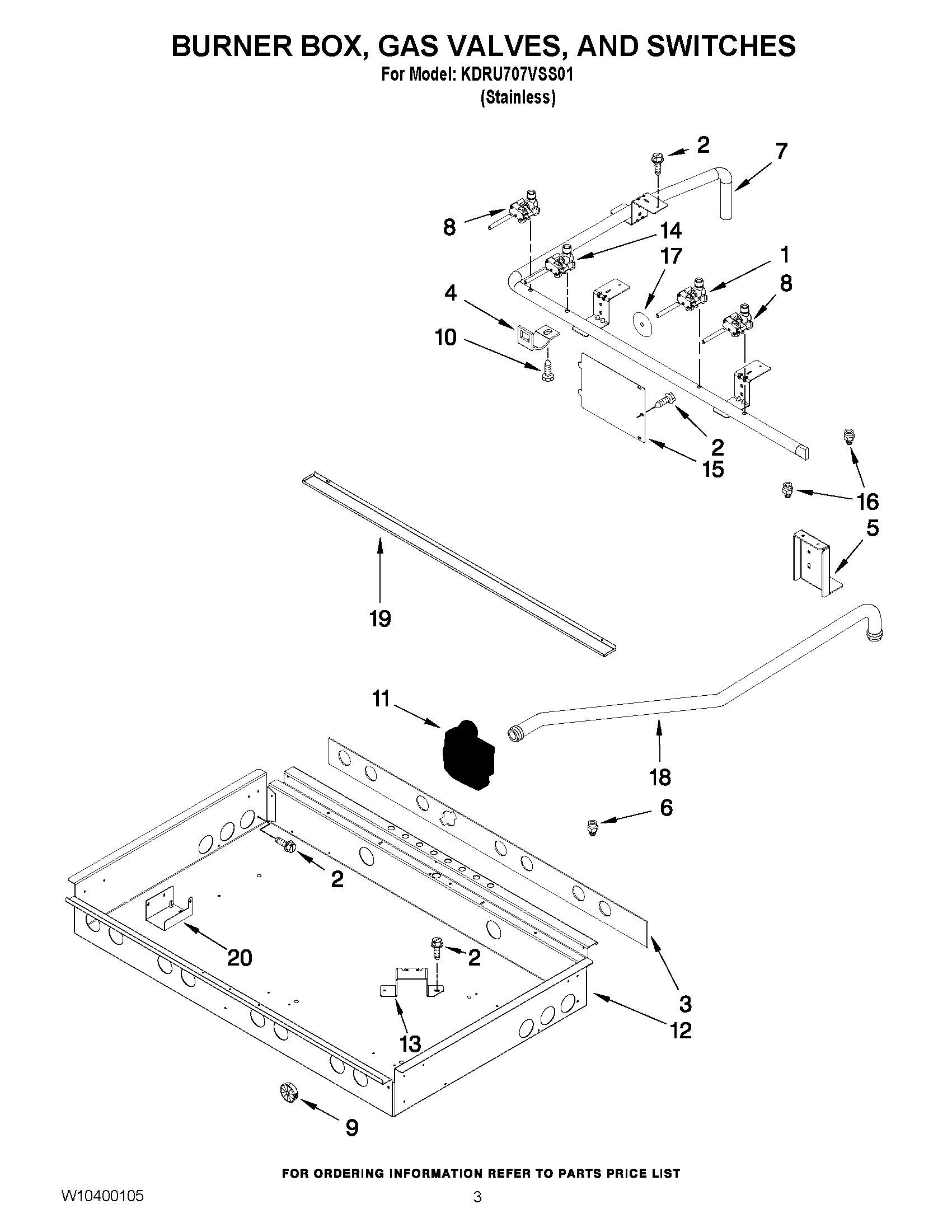 02 - BURNER BOX, GAS VALVES, AND SWITCHES
