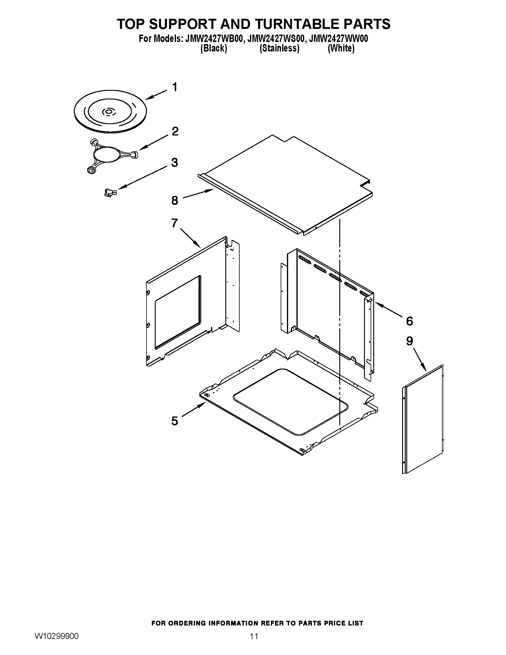 08 - TOP SUPPORT AND TURNTABLE PARTS