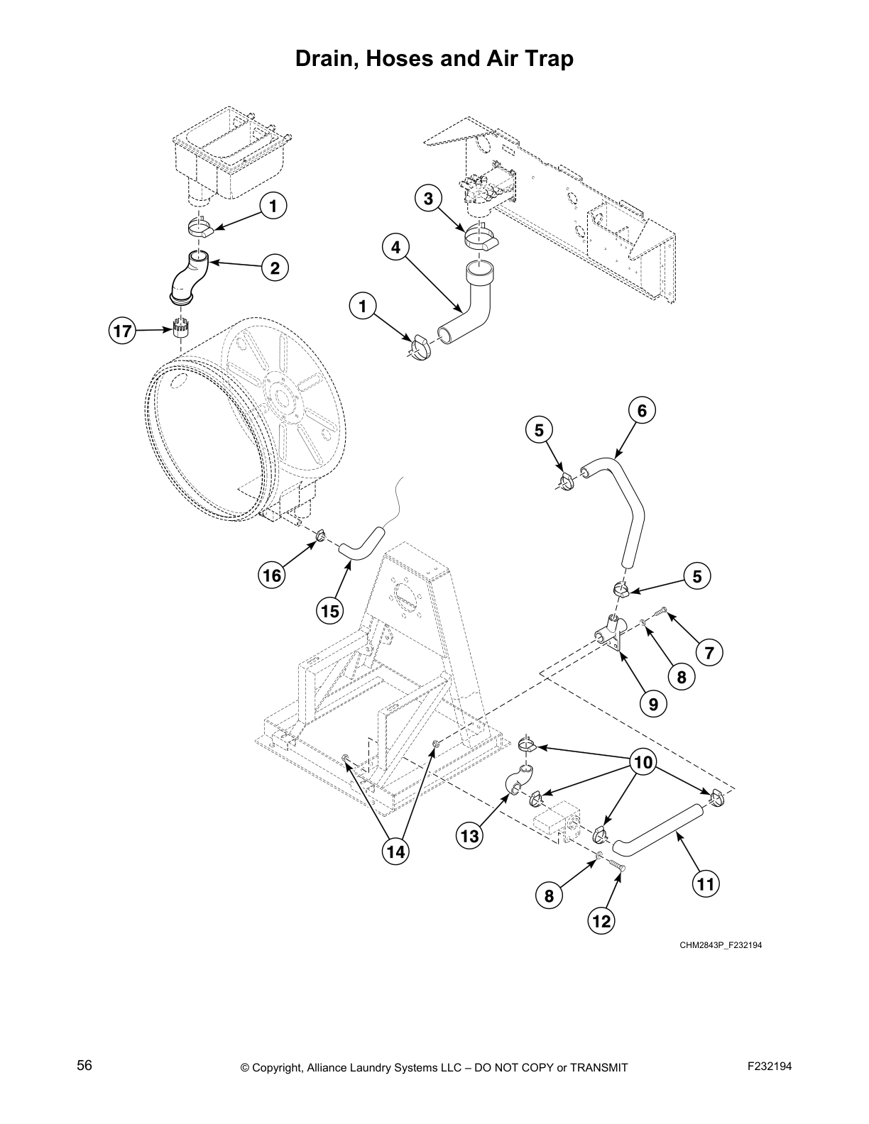 Drain, Hoses and Air Trap