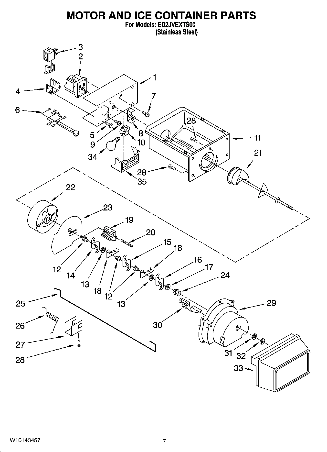 05 - MOTOR AND ICE CONTAINER PARTS