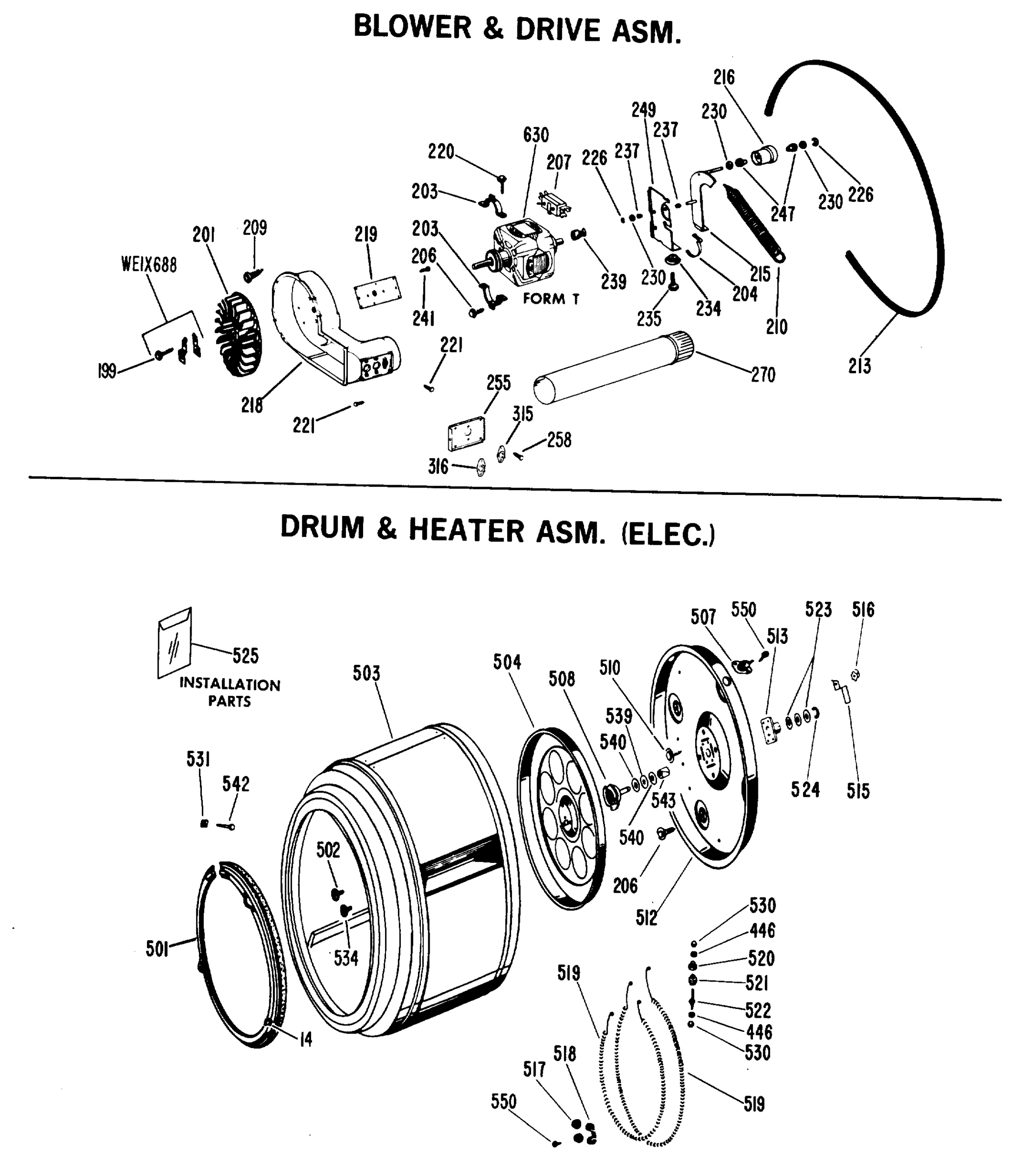 BLOWER & DRIVE ASM.