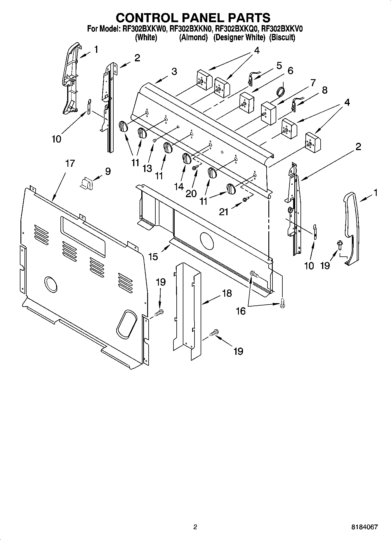 02 - CONTROL PANEL PARTS