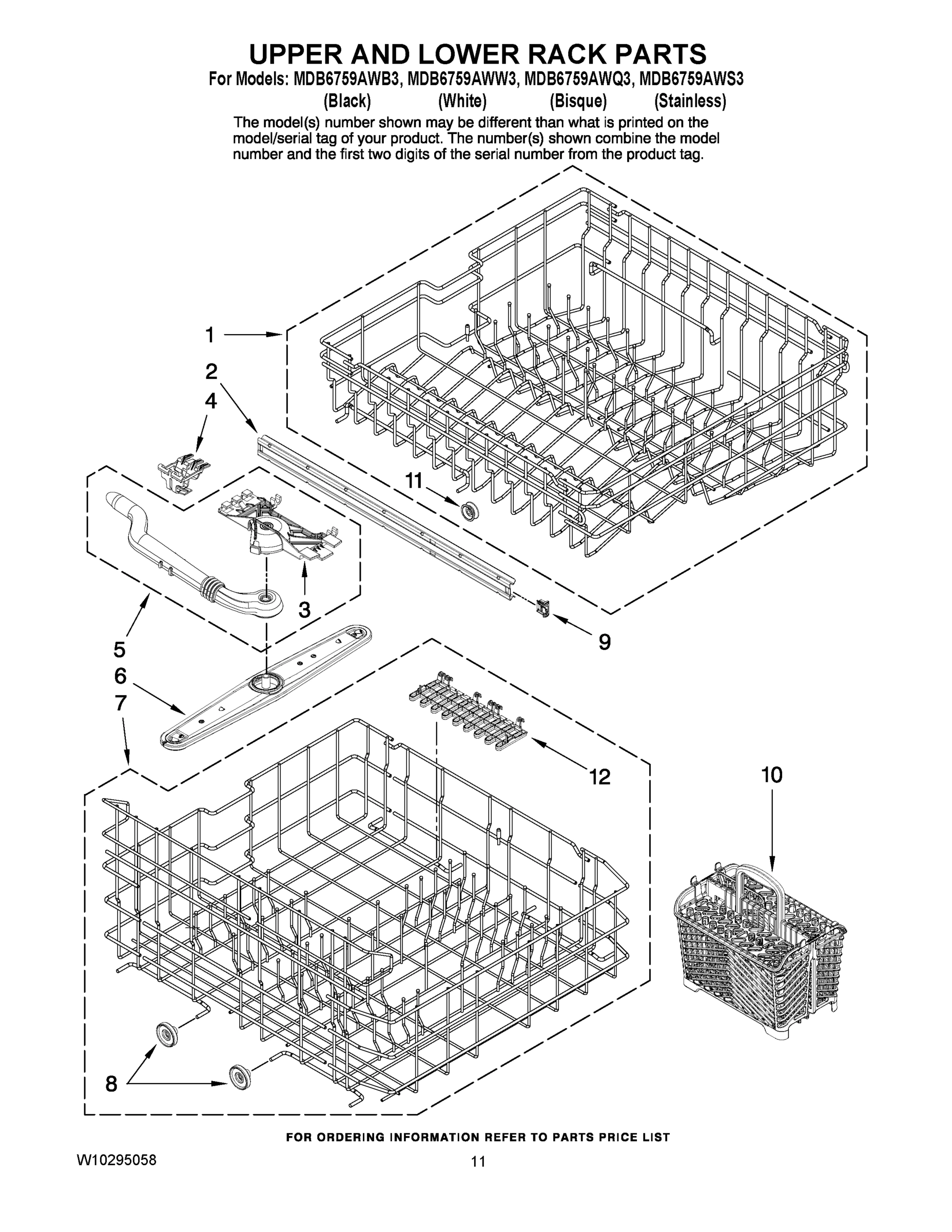 09 - UPPER AND LOWER RACK PARTS