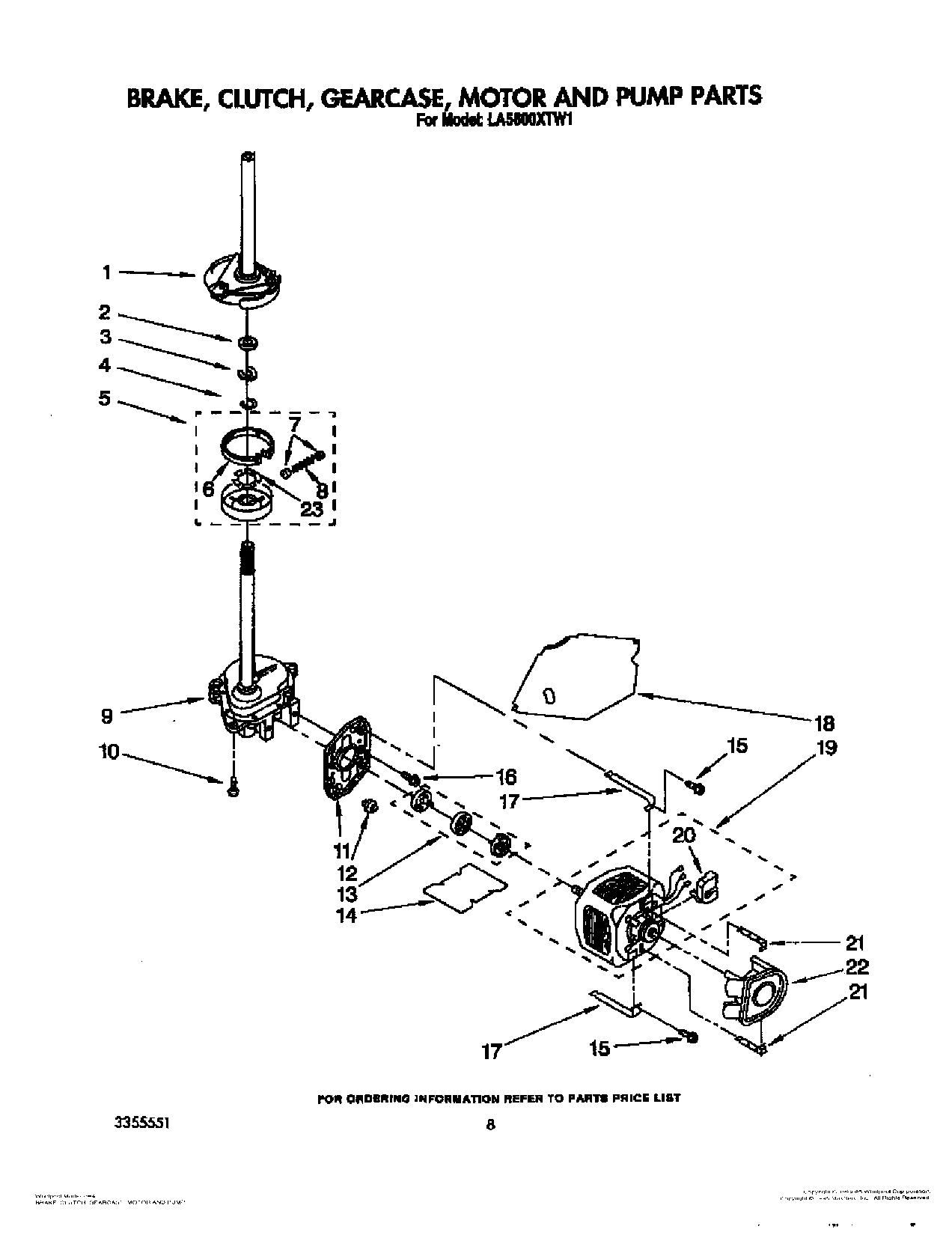 07 - BRAKE, CLUTCH, GEARCASE, MOTOR AND PUMP