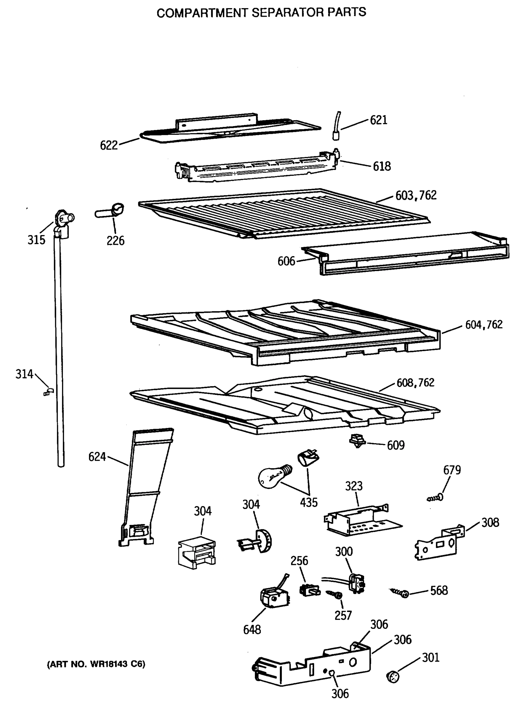 COMPARTMENT SEPARATOR PARTS