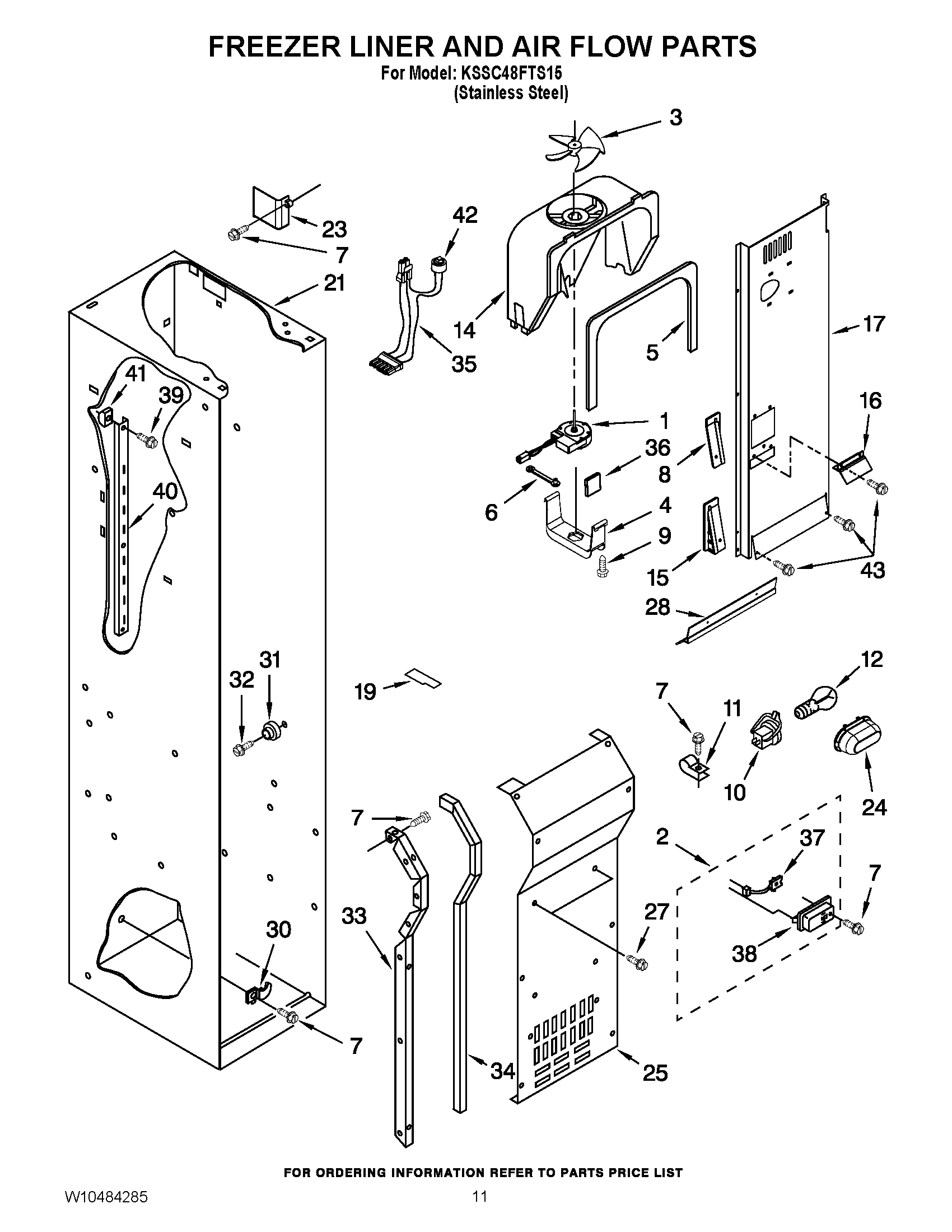 08 - FREEZER LINER AND AIR FLOW PARTS