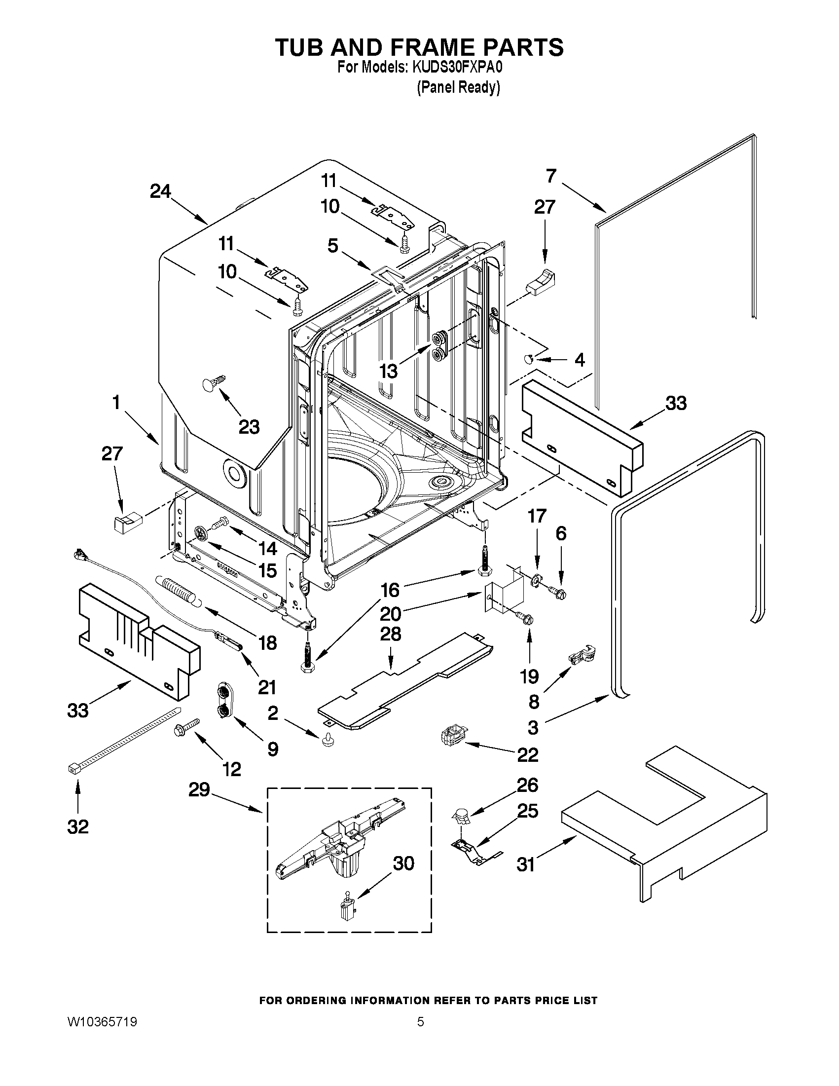 05 - TUB AND FRAME PARTS