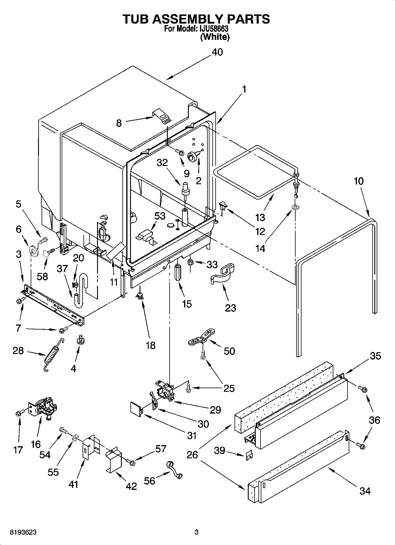 03 - TUB ASSEMBLY PARTS