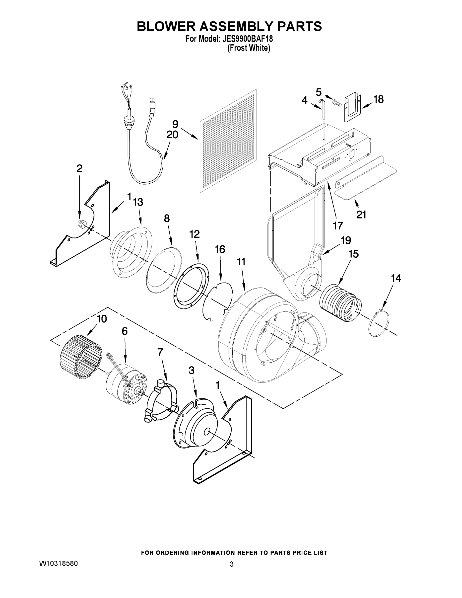 03 - BLOWER ASSEMBLY PARTS