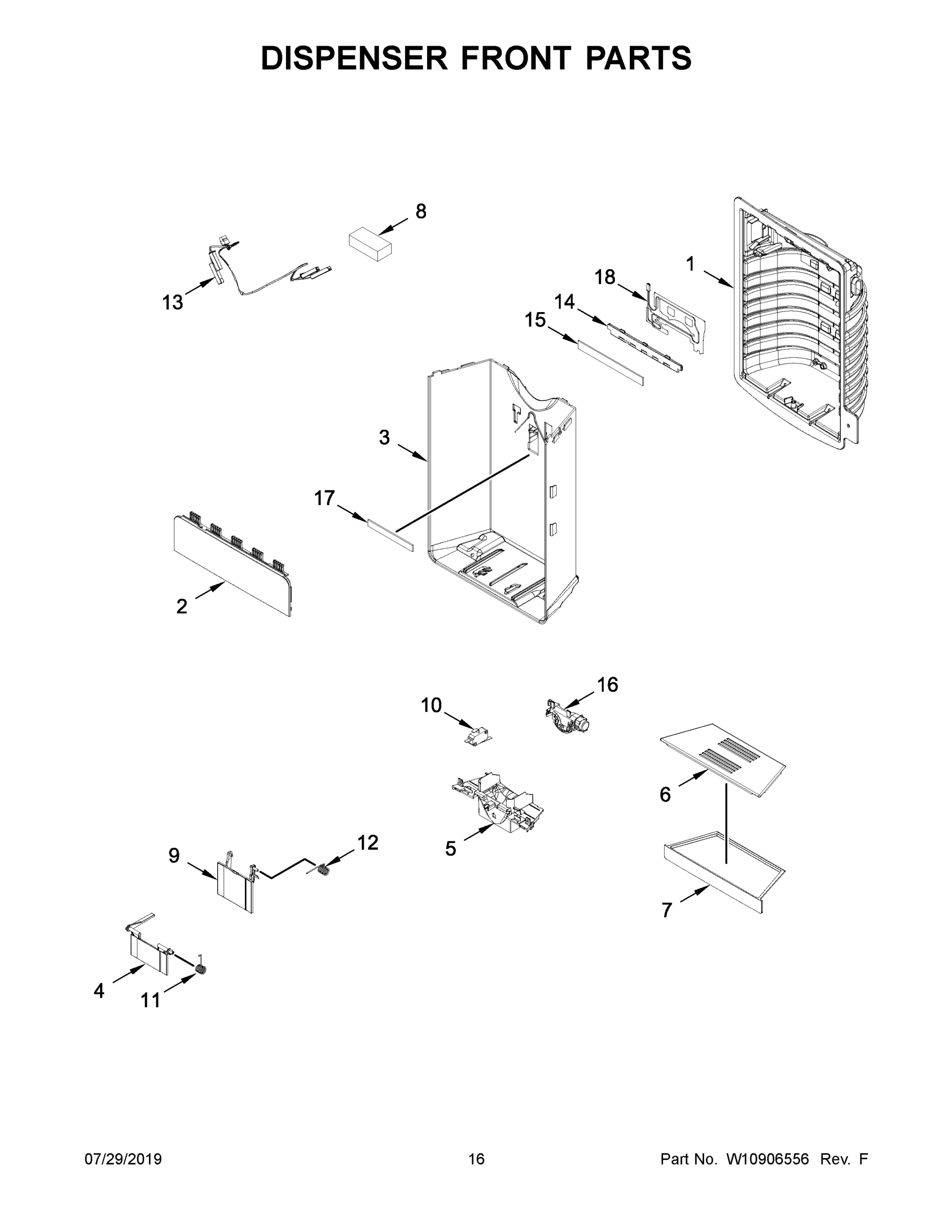 09 - DISPENSER FRONT PARTS