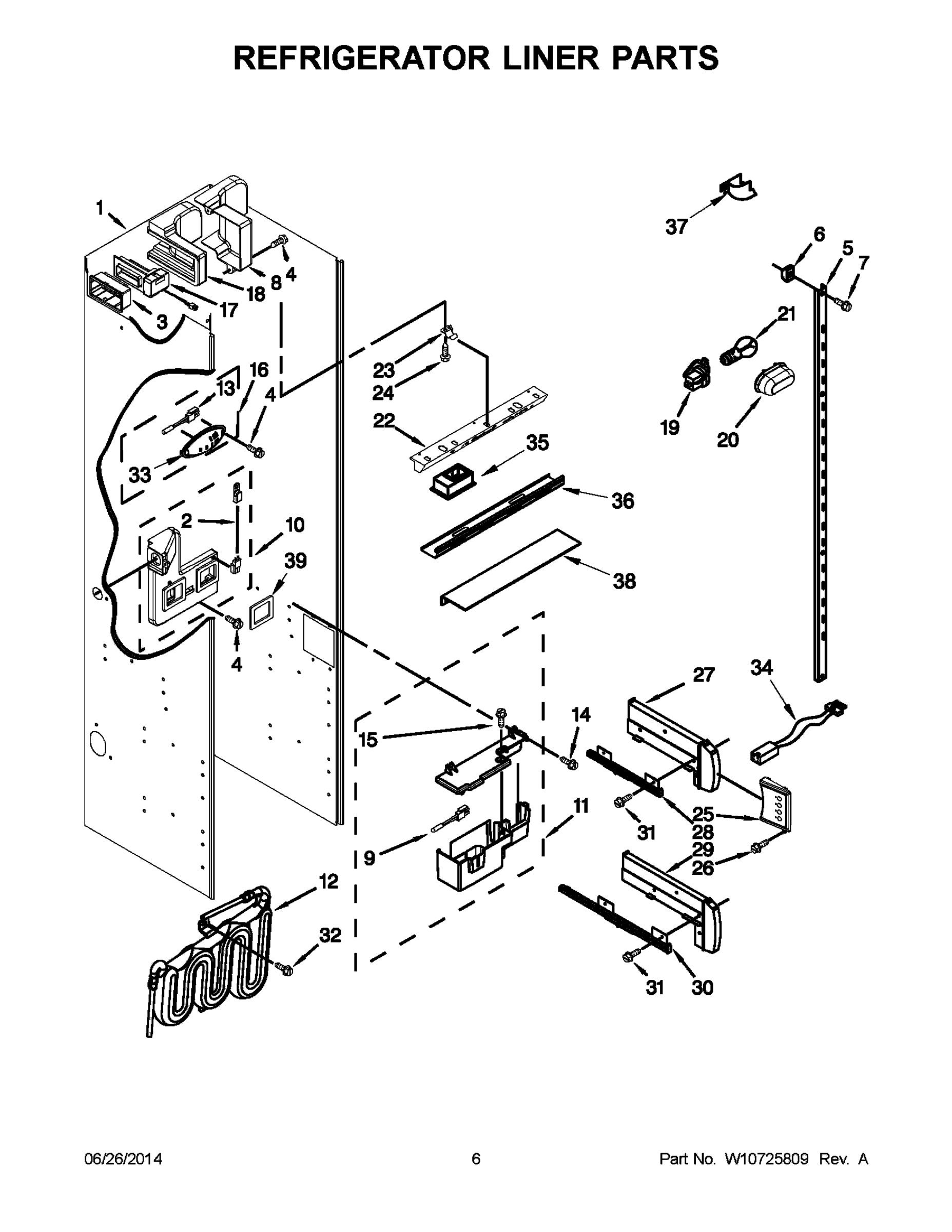 04 - REFRIGERATOR LINER PARTS